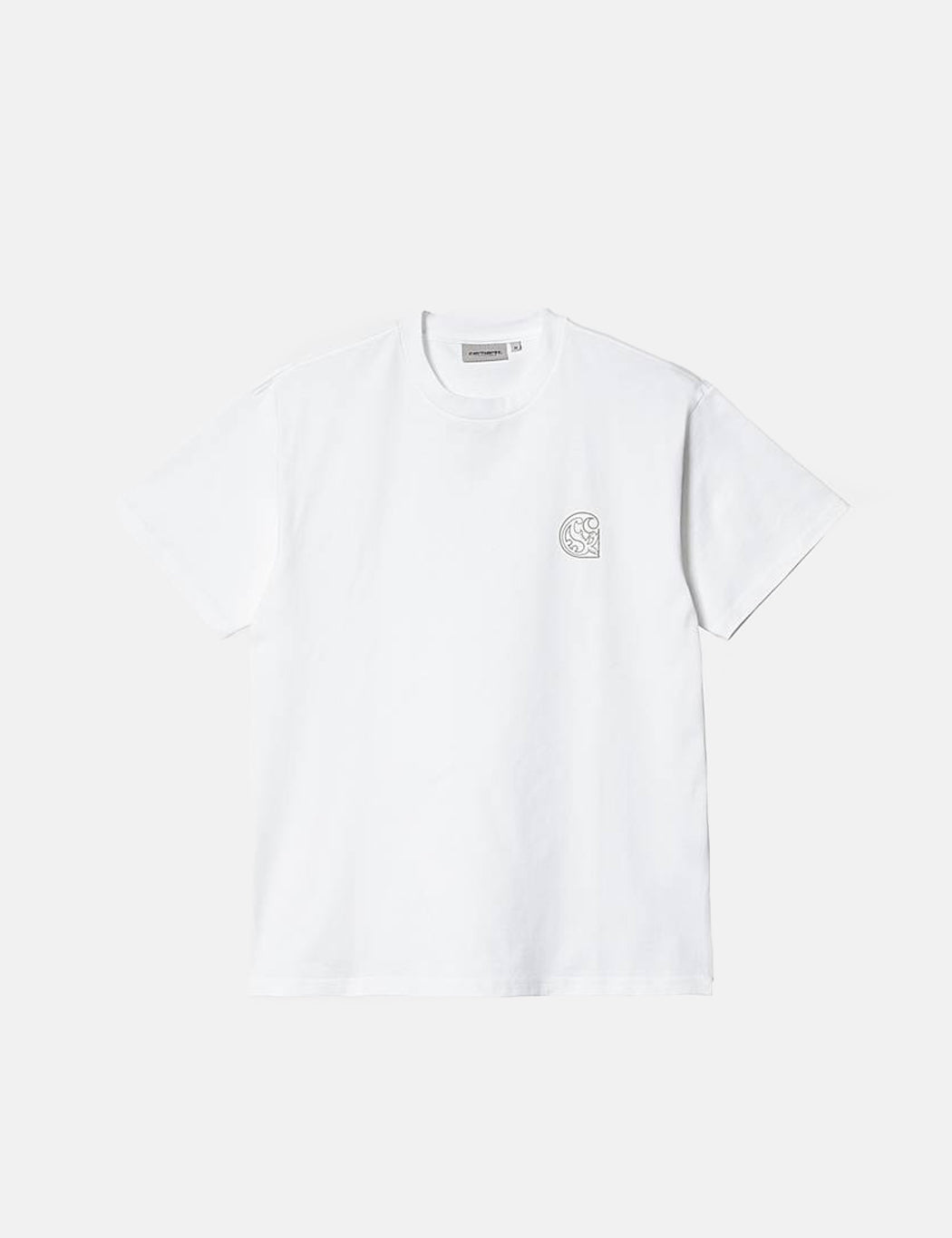 T-Shirt mit Verses-Patch – Weiß