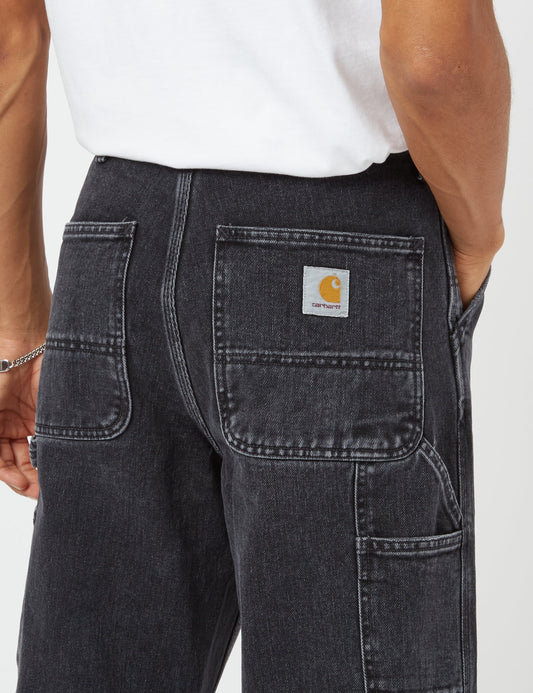 Single Knee Denim Pant (Relaxed) – Schwarz