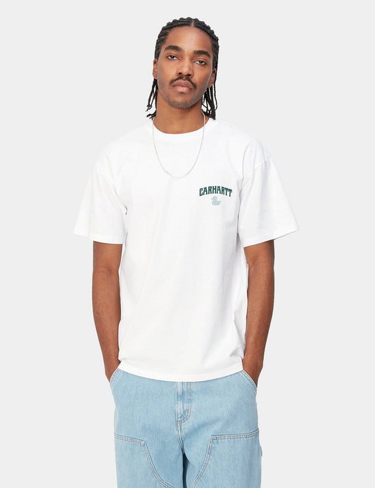 Duckin' T-Shirt (Loose) - Weiß Garment Dyed
