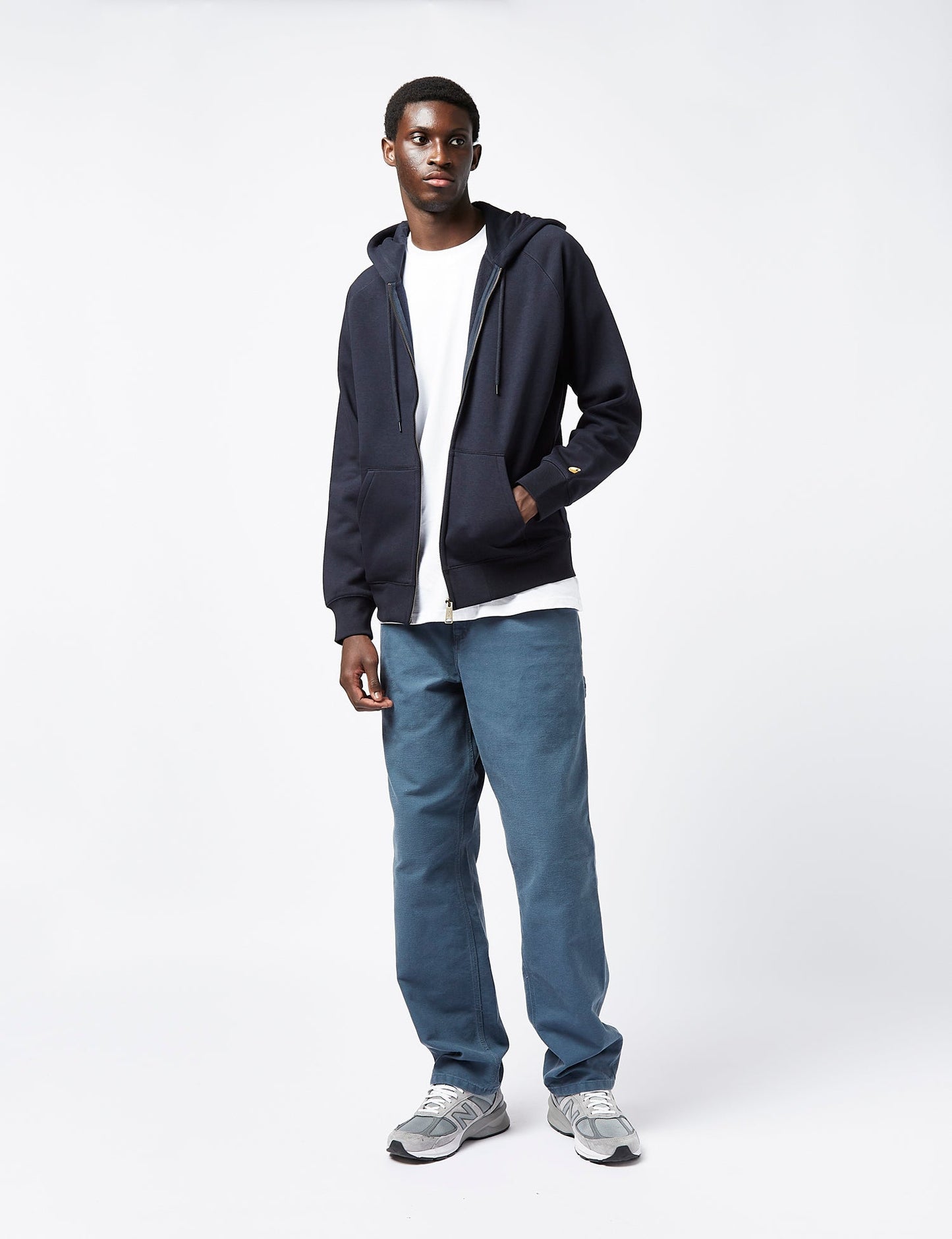 Sweat-shirt zippé à capuche Chase - Bleu marine foncé