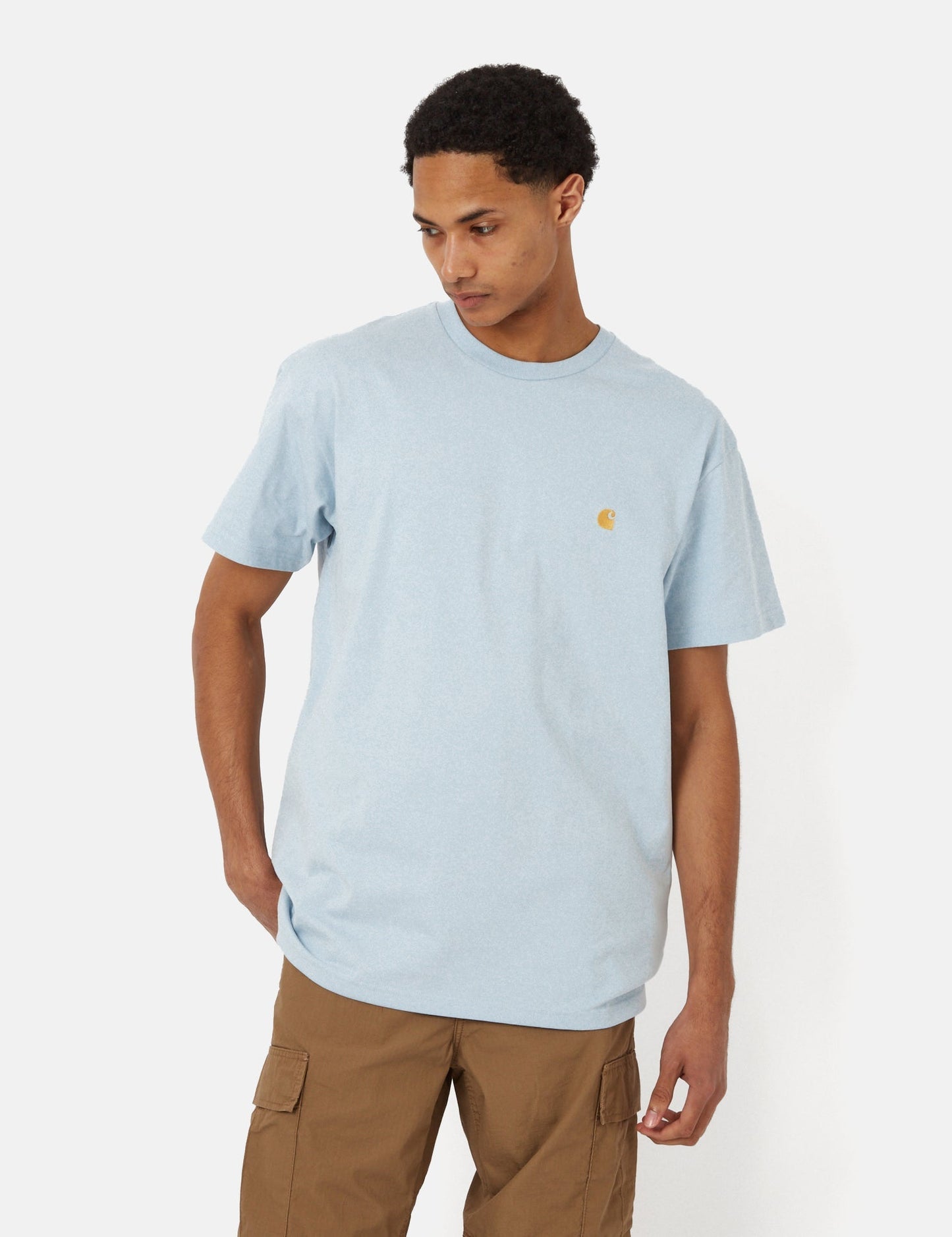 T-shirt Chase (ample) - Rose poudré/Or