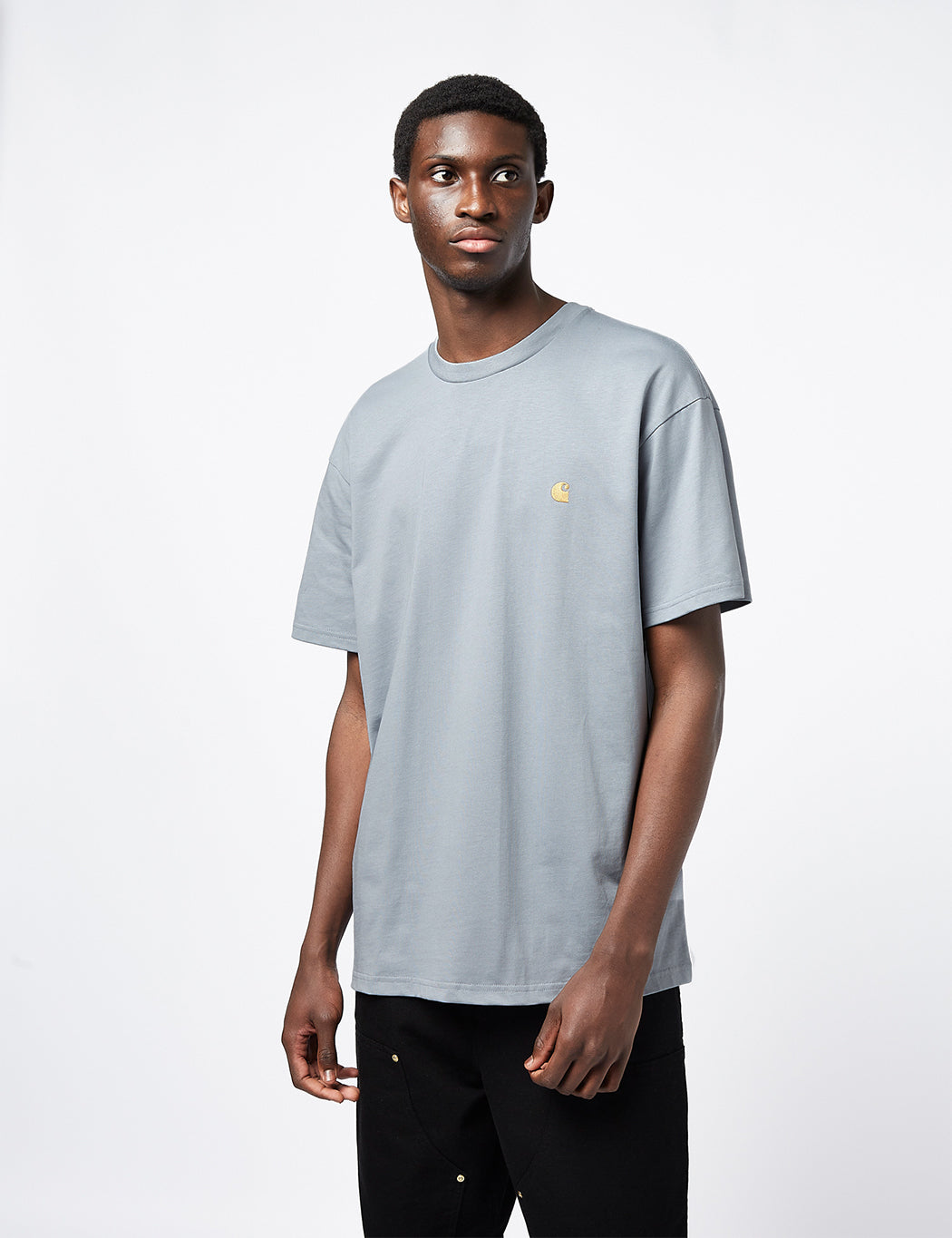 T-shirt Chase (ample) - Rose poudré/Or