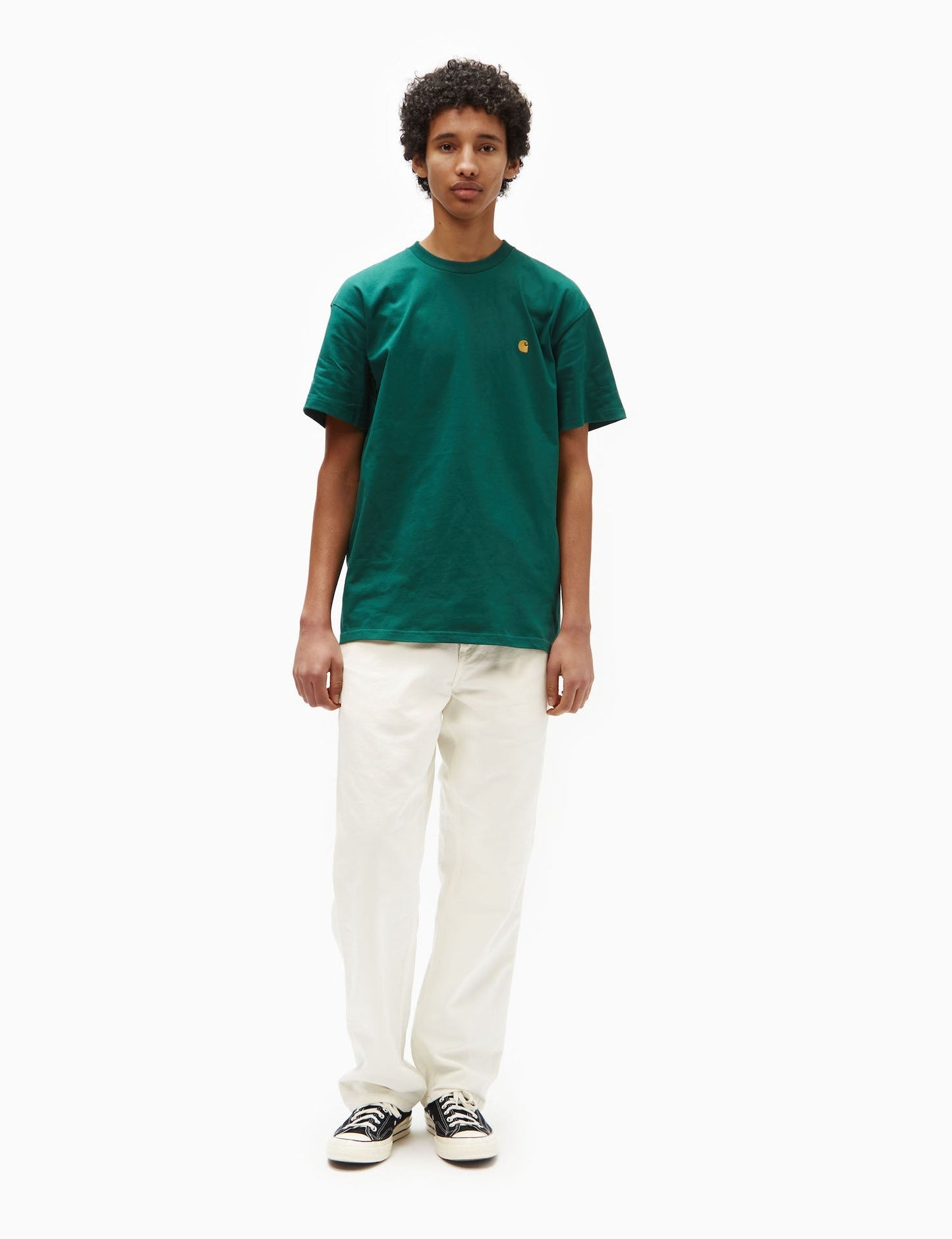T-shirt ample Chase - Vert cerfeuil/Or