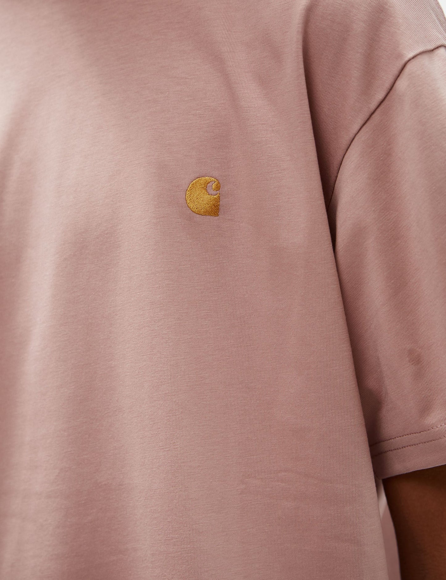 T-shirt Chase (ample) - Rose poudré/Or