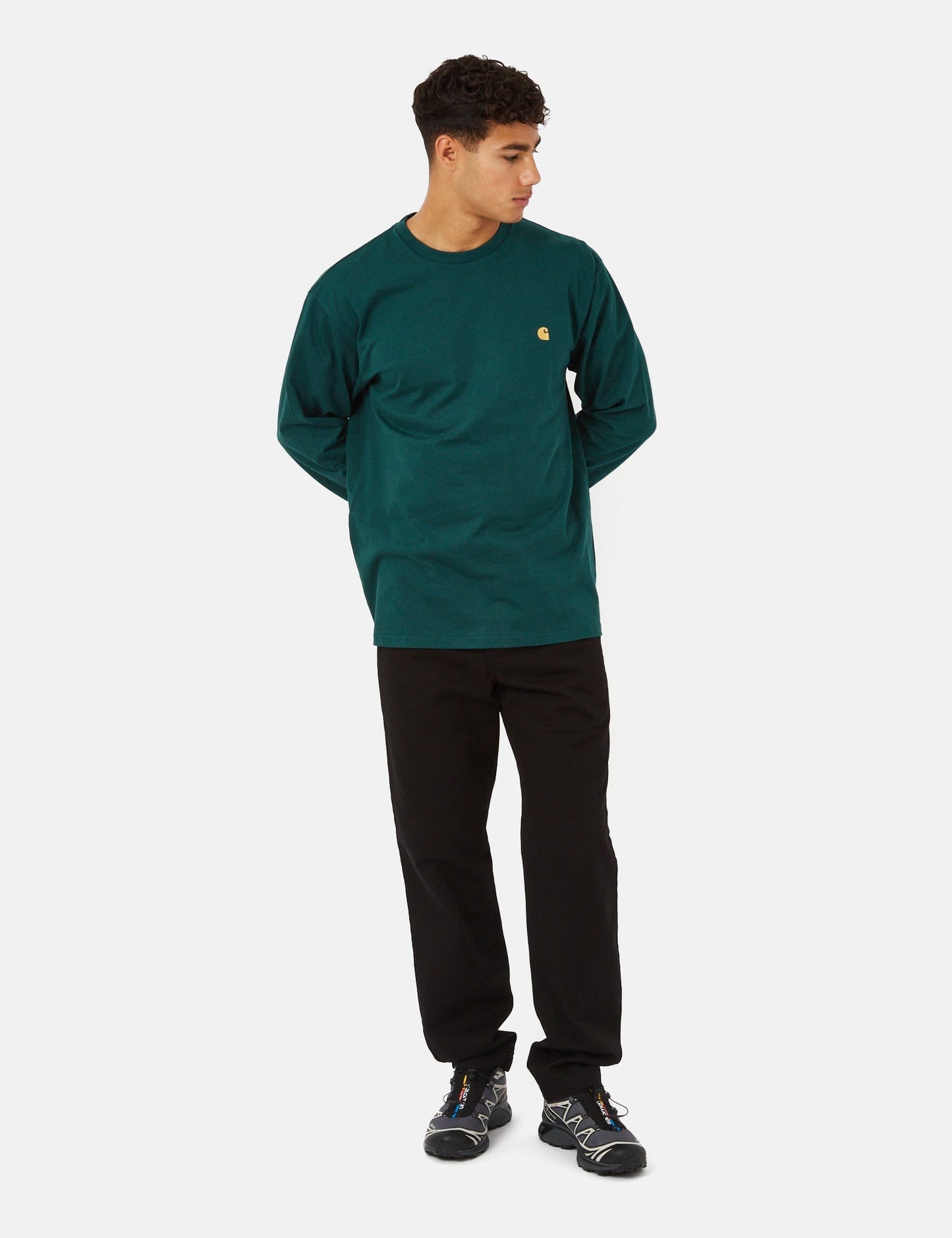 T-shirt à manches longues Chase (ample) - Vert botanique