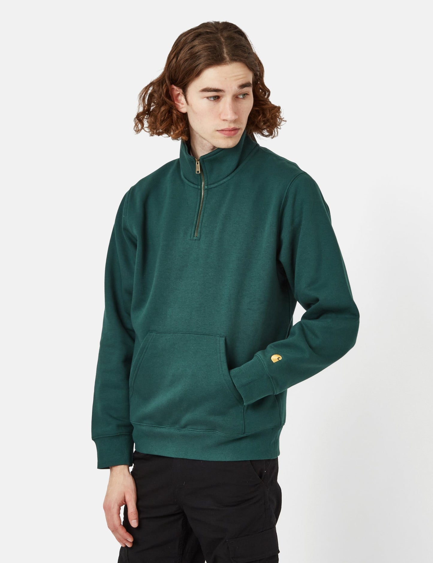 Chase Neck Zip Sweatshirt – Juniper Green