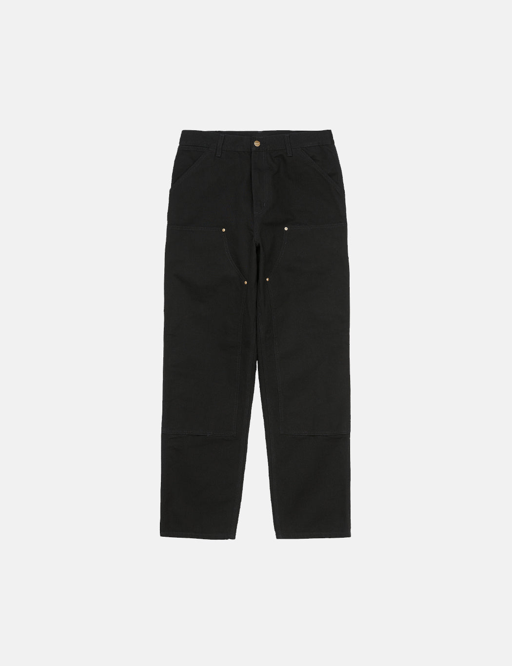 Pantalon double épaisseur (coupe décontractée/droite) - Noir