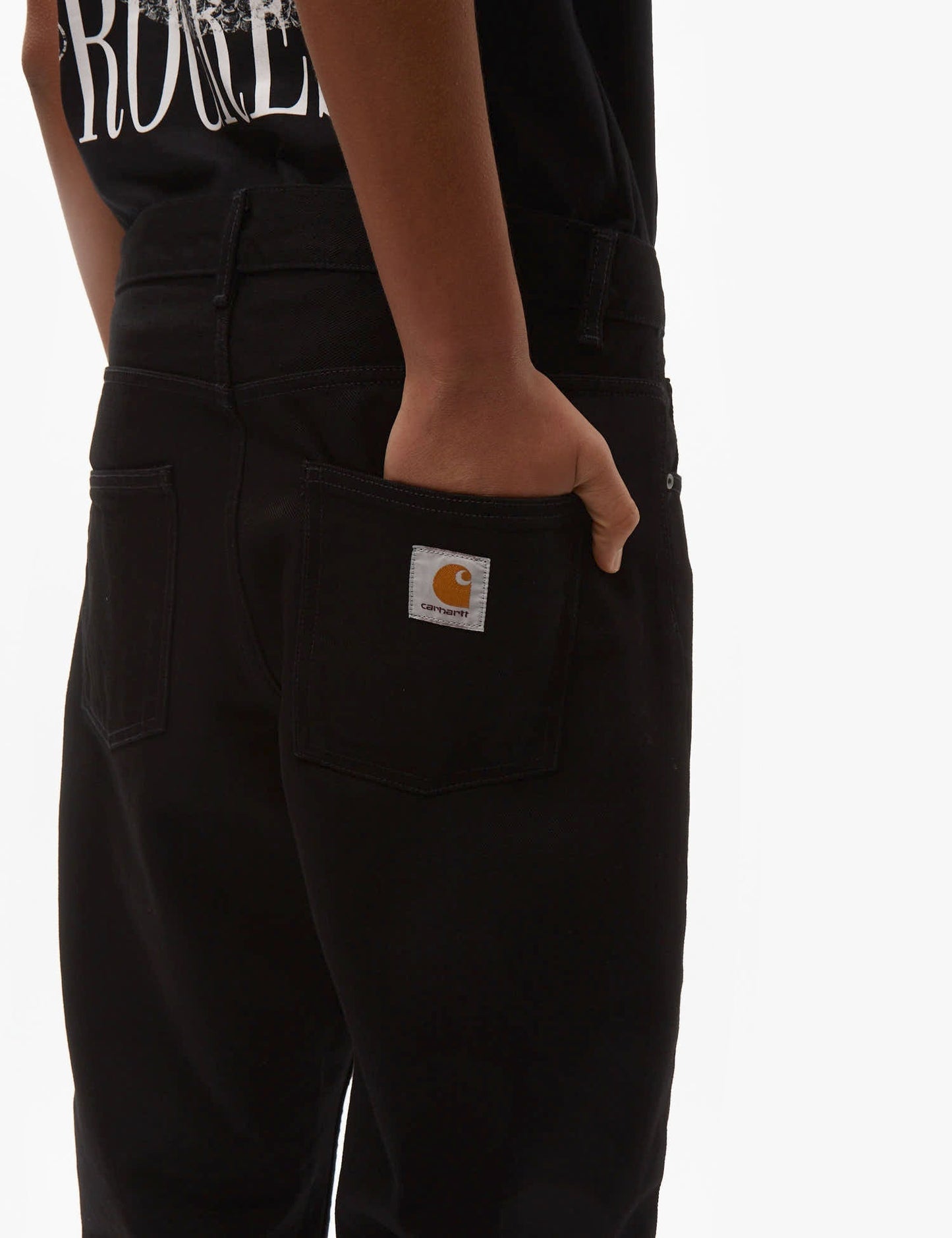 Pantalon Newel (décontracté) - Noir délavage unique