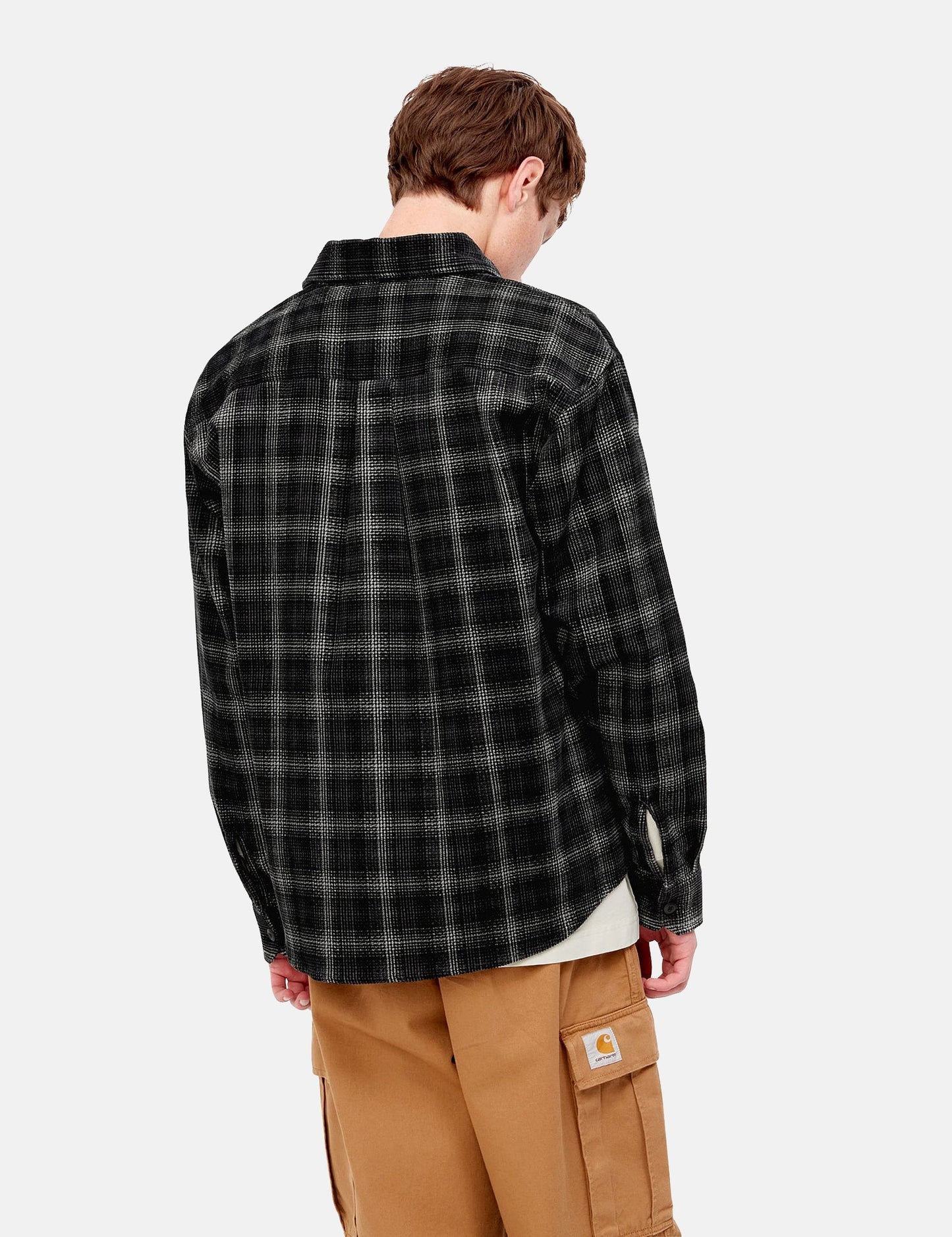 Flint Cordhemd (Wiley Check) – Vulcan Grey