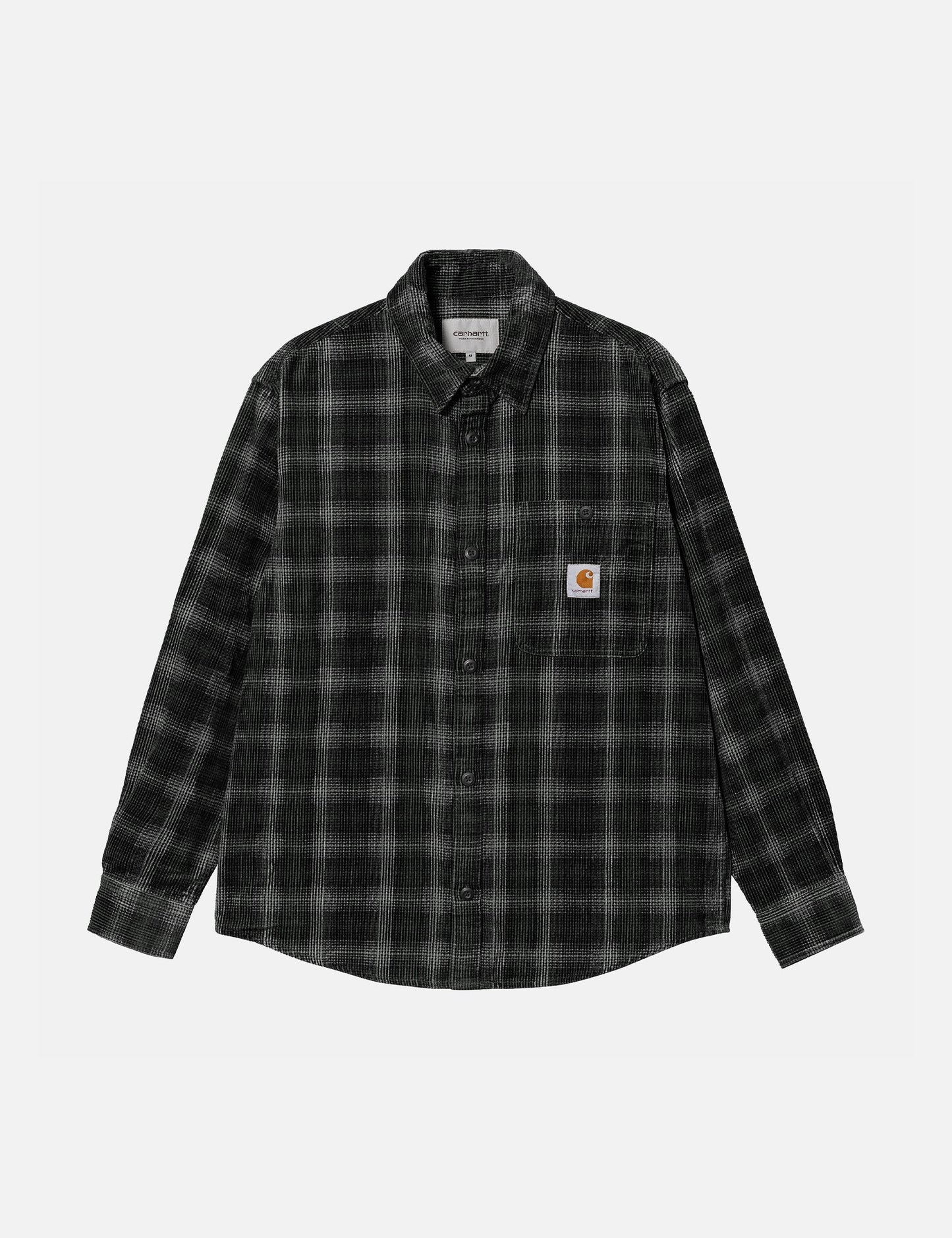 Flint Cordhemd (Wiley Check) – Vulcan Grey