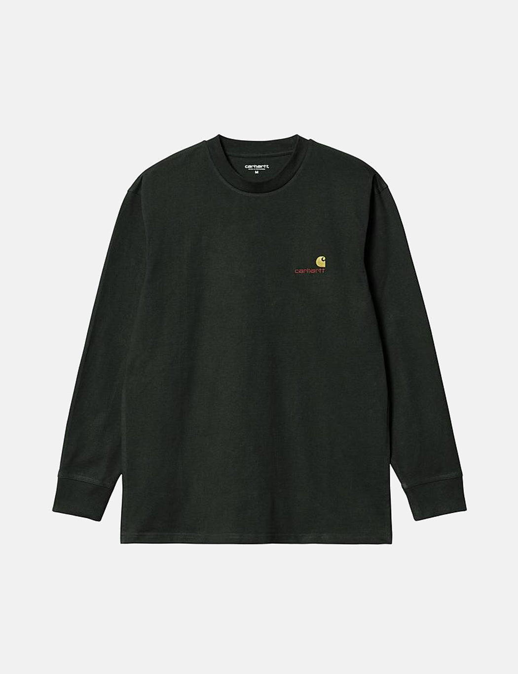 Langärmliges T-Shirt mit American Script – Dark Cedar Green