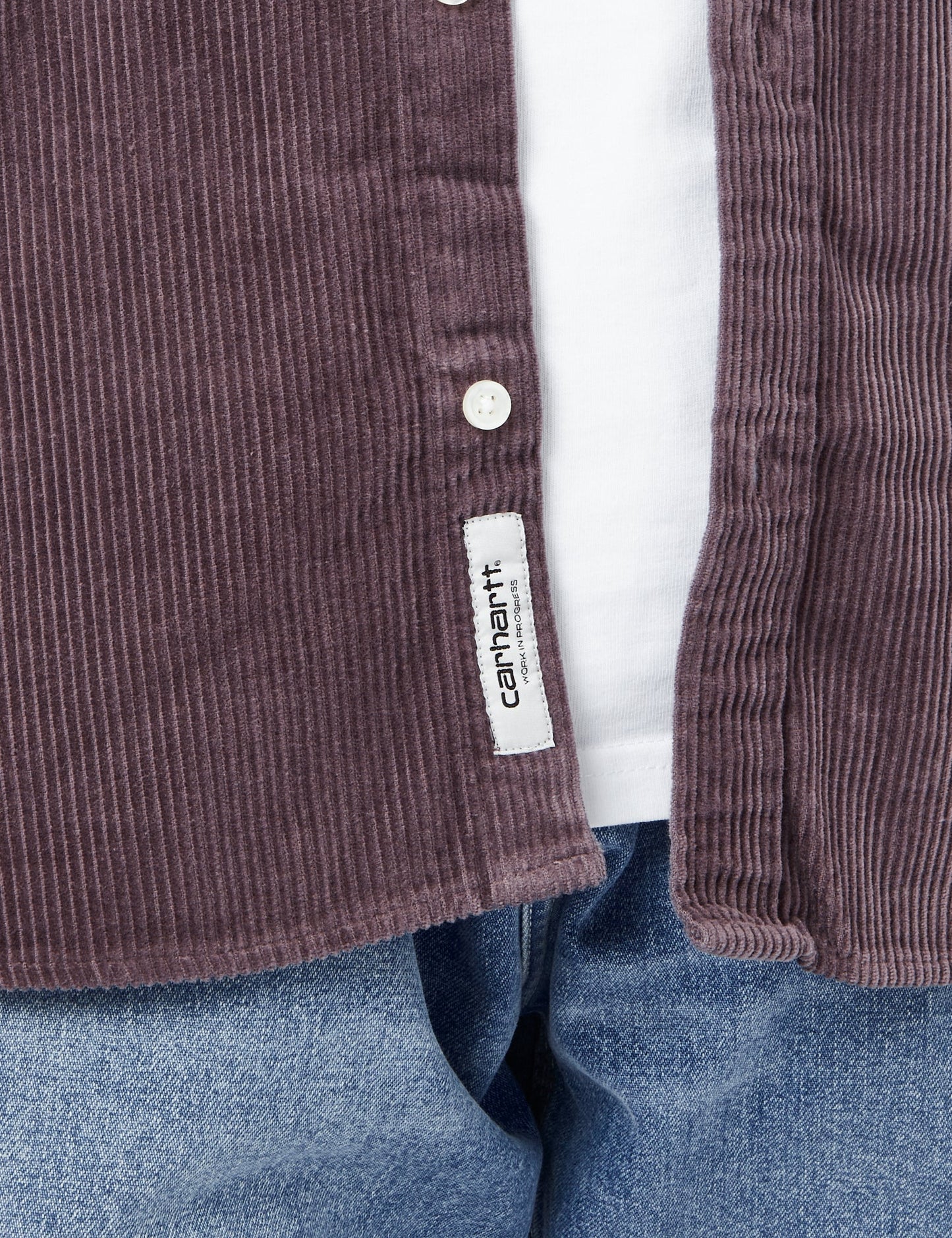 Madison Cord Hemd – Misty Thistle Pink/Schwarz