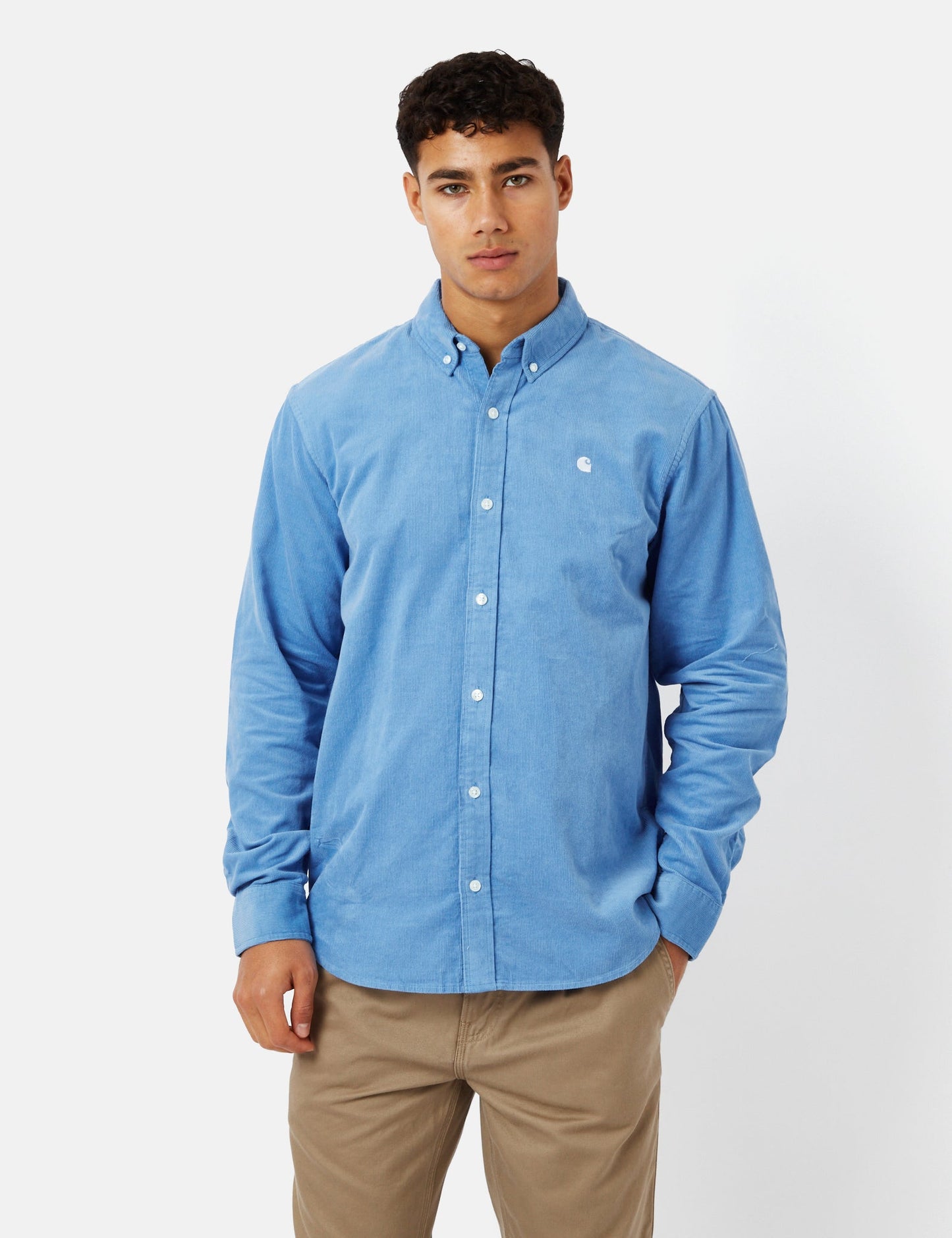 Chemise Madison (Fine Corde) - Rouge lupin/Blanc