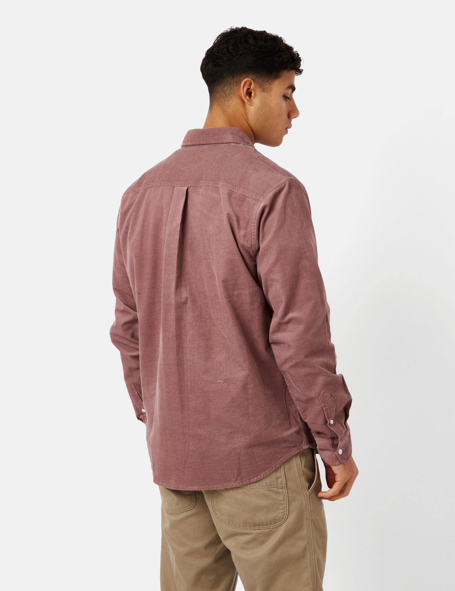 Chemise Madison (Fine Corde) - Rouge lupin/Blanc