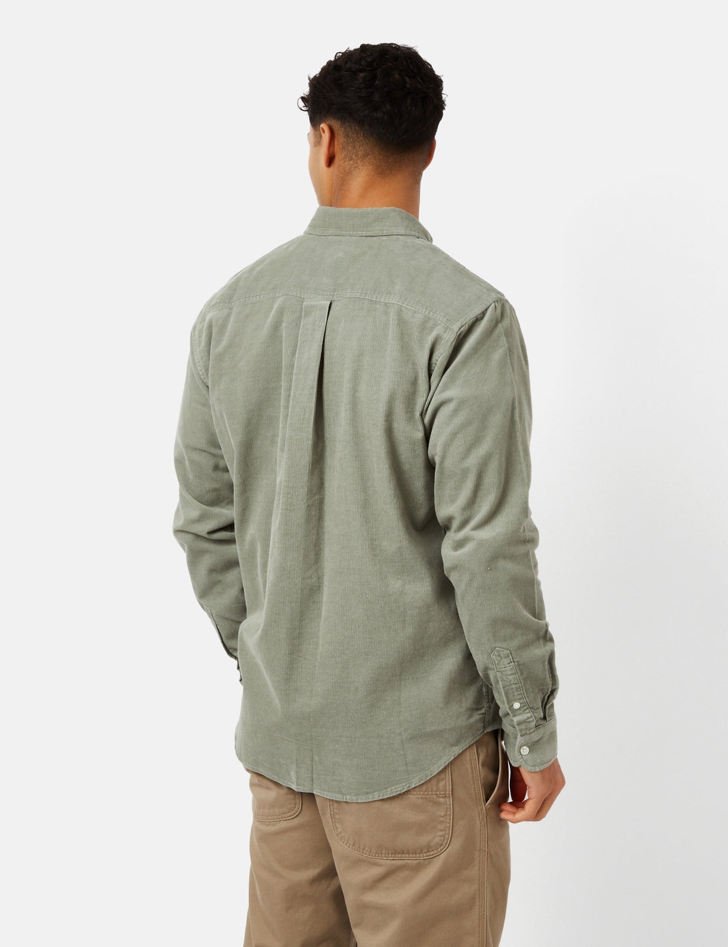 Chemise Madison (Fine Corde) - Vert Yucca/Blanc