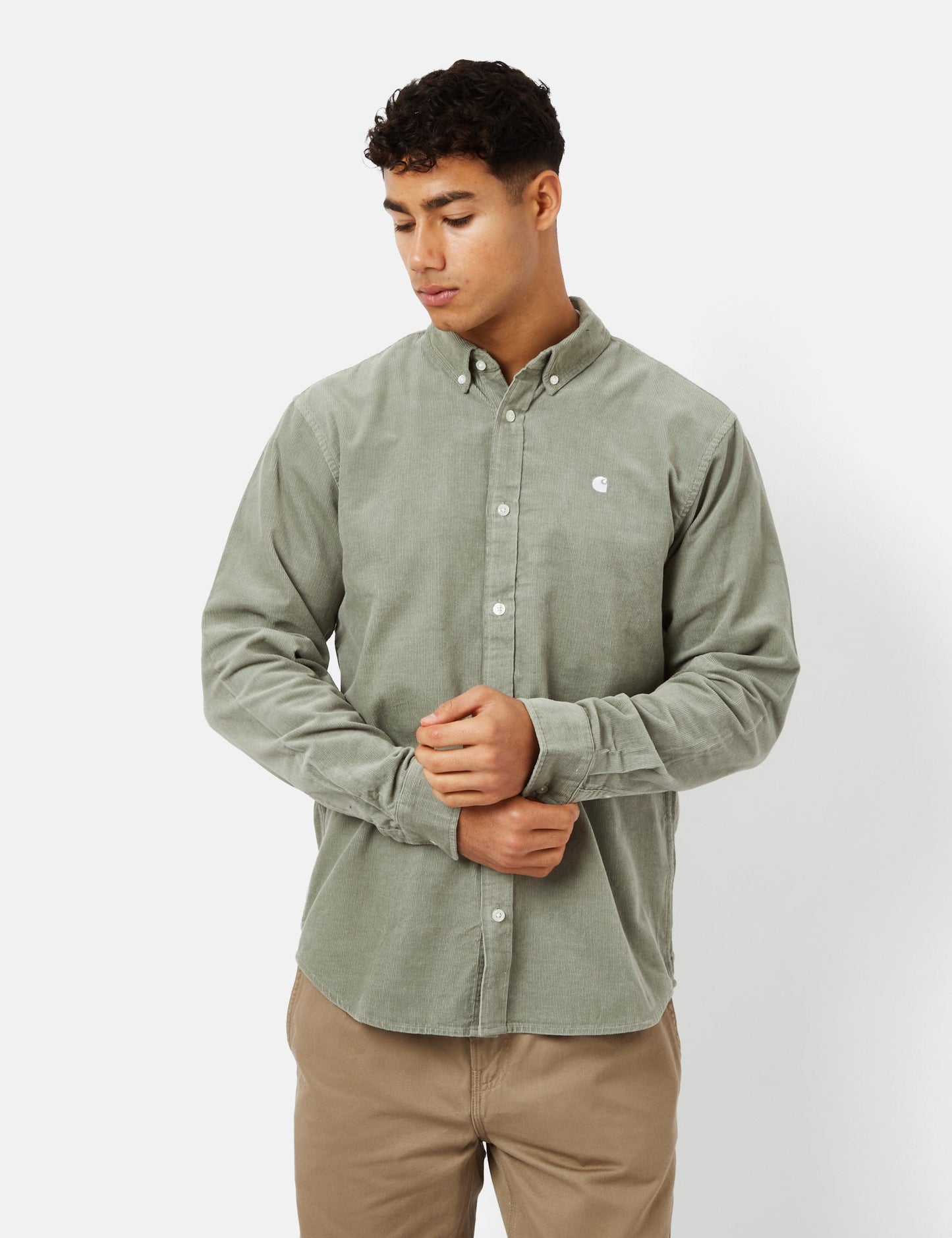 Chemise Madison (Fine Corde) - Rouge lupin/Blanc