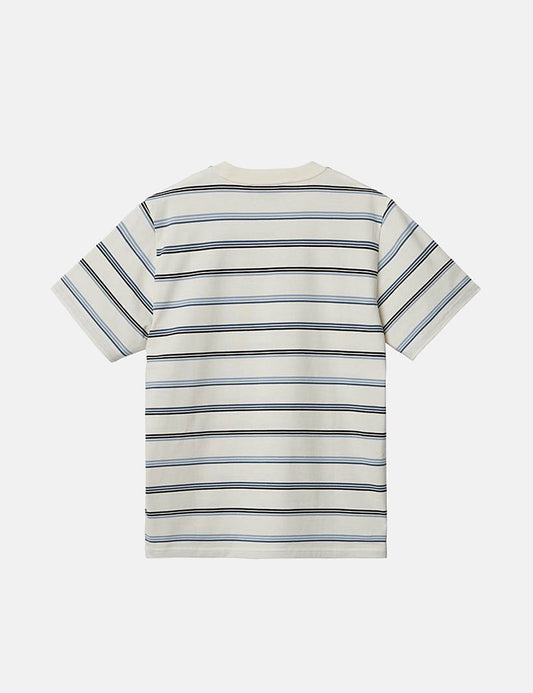 T-shirt Vonn à rayures - Wax/Storm Blue