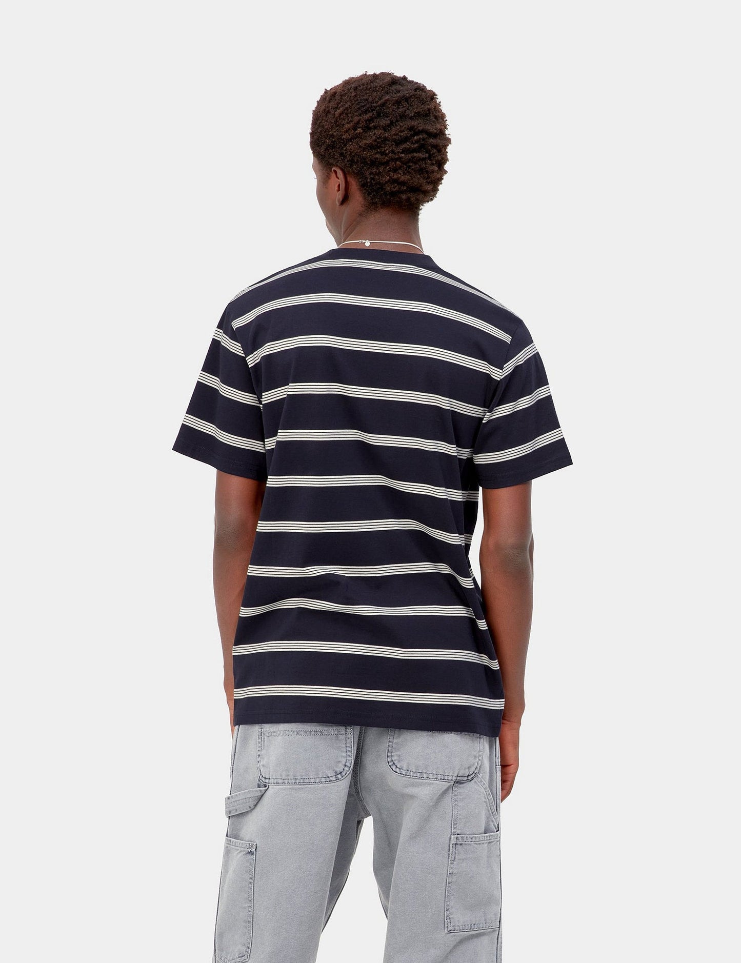 T-shirt rayé Glover - Bleu marine foncé/Wax/Wax