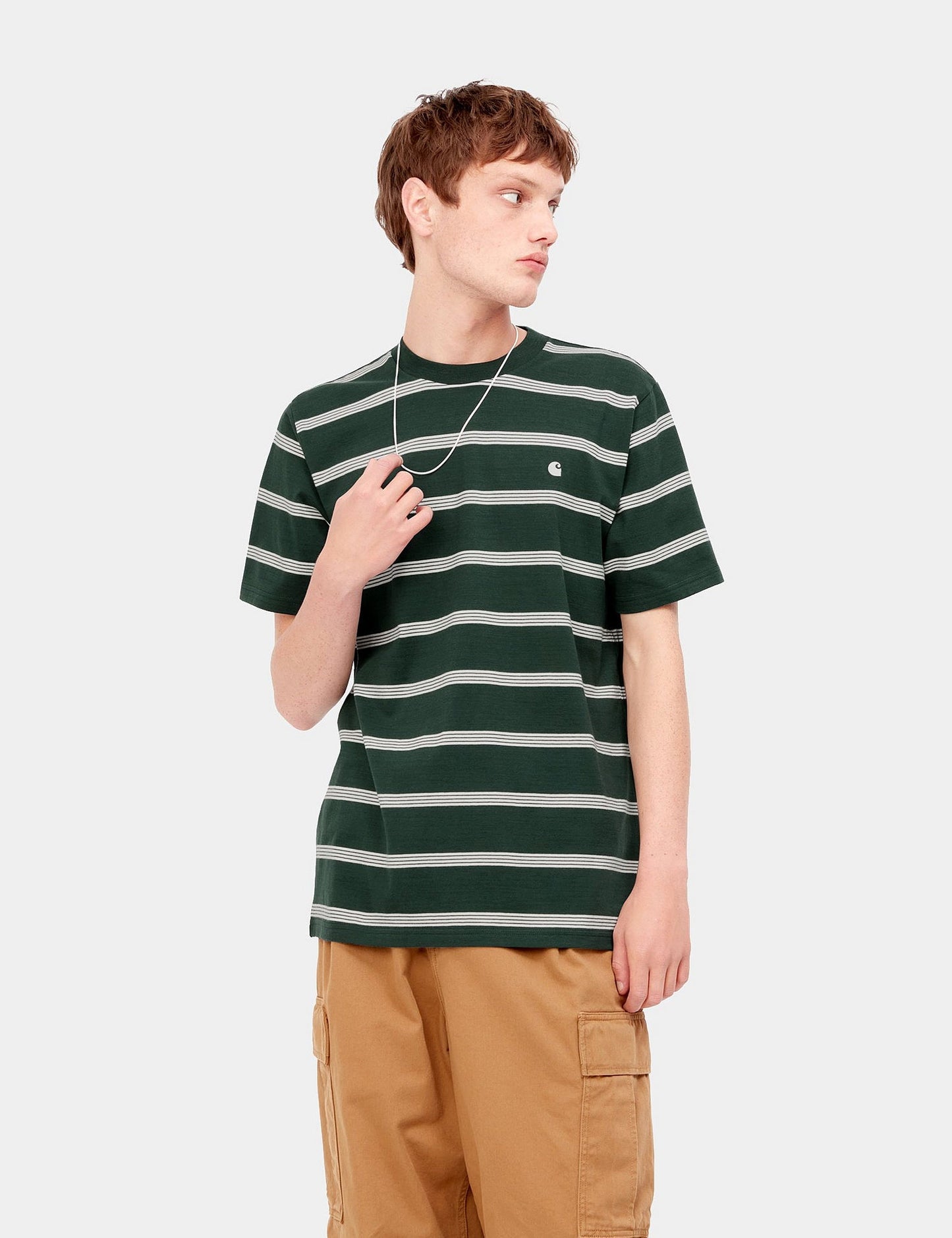 T-shirt rayé Glover - Bleu marine foncé/Wax/Wax
