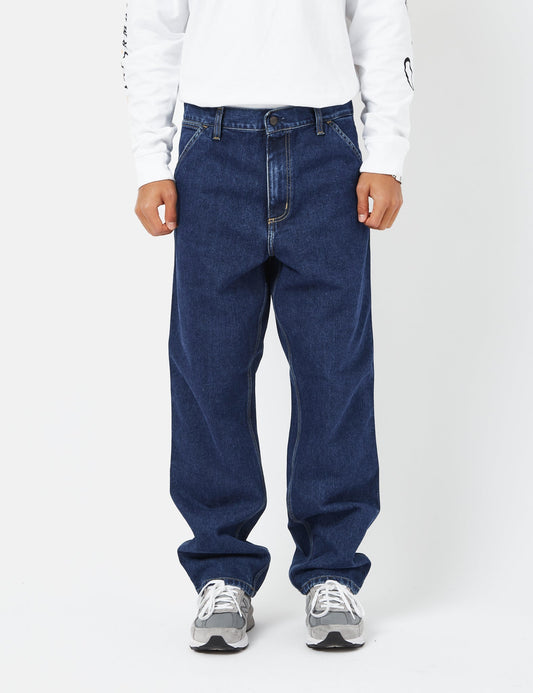 Einzelne Knie-Jeans (Relaxed Fit) – Blau