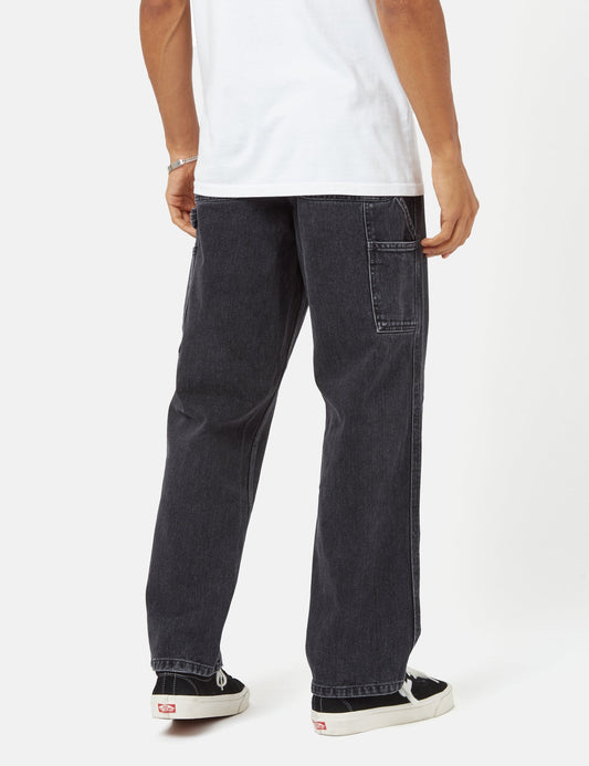 Single Knee Denim Pant (Relaxed) – Schwarz
