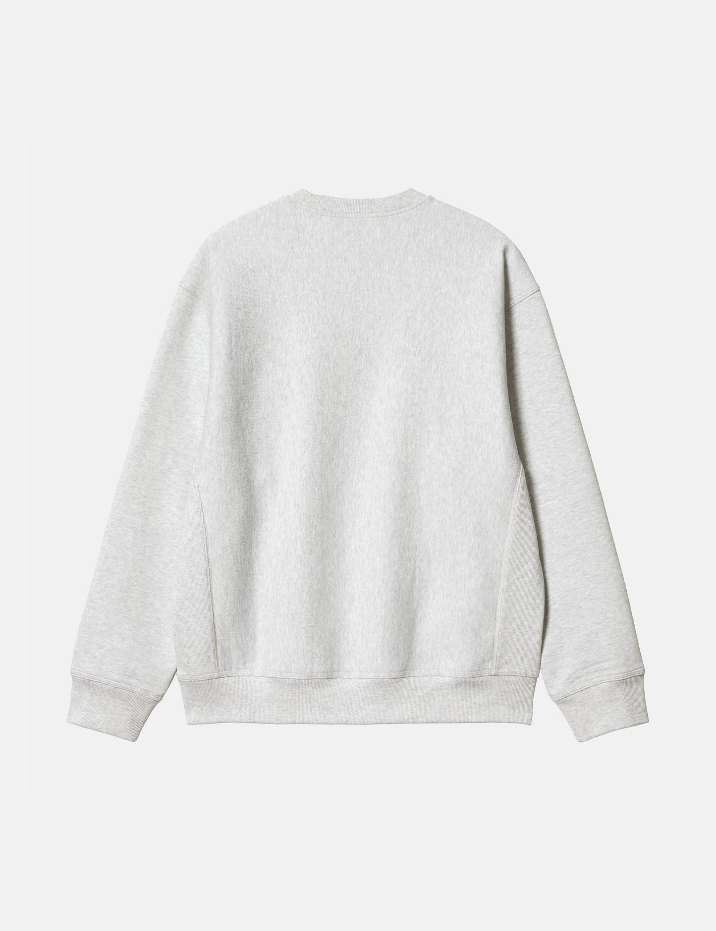 Locker-Sweatshirt – Aschgrau Meliert/Braun