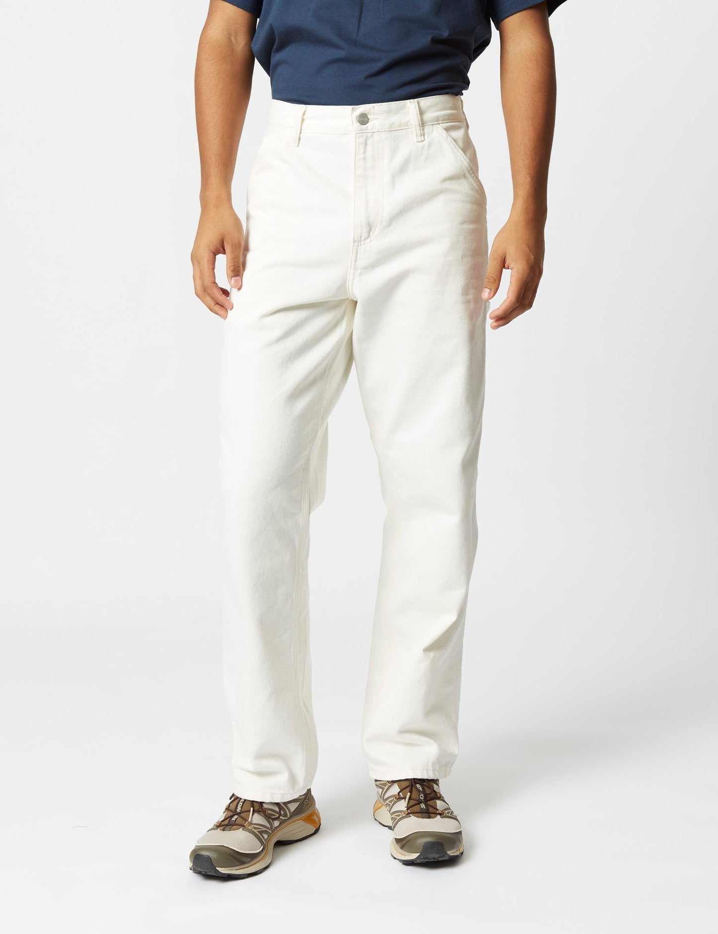 Pantalon coupe droite (denim) - Blanc