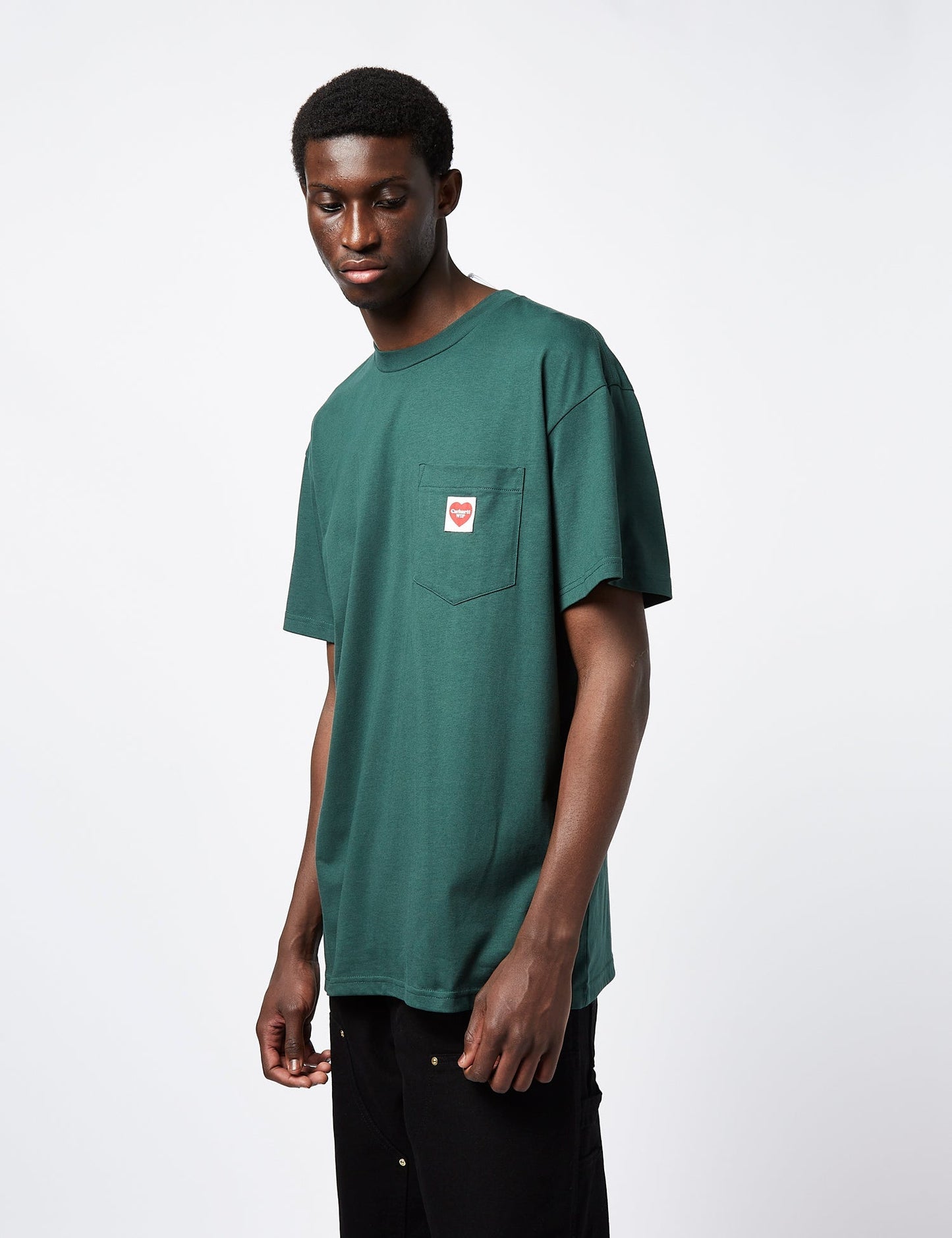 T-shirt Pocket Heart (ample) - bleu Liberty