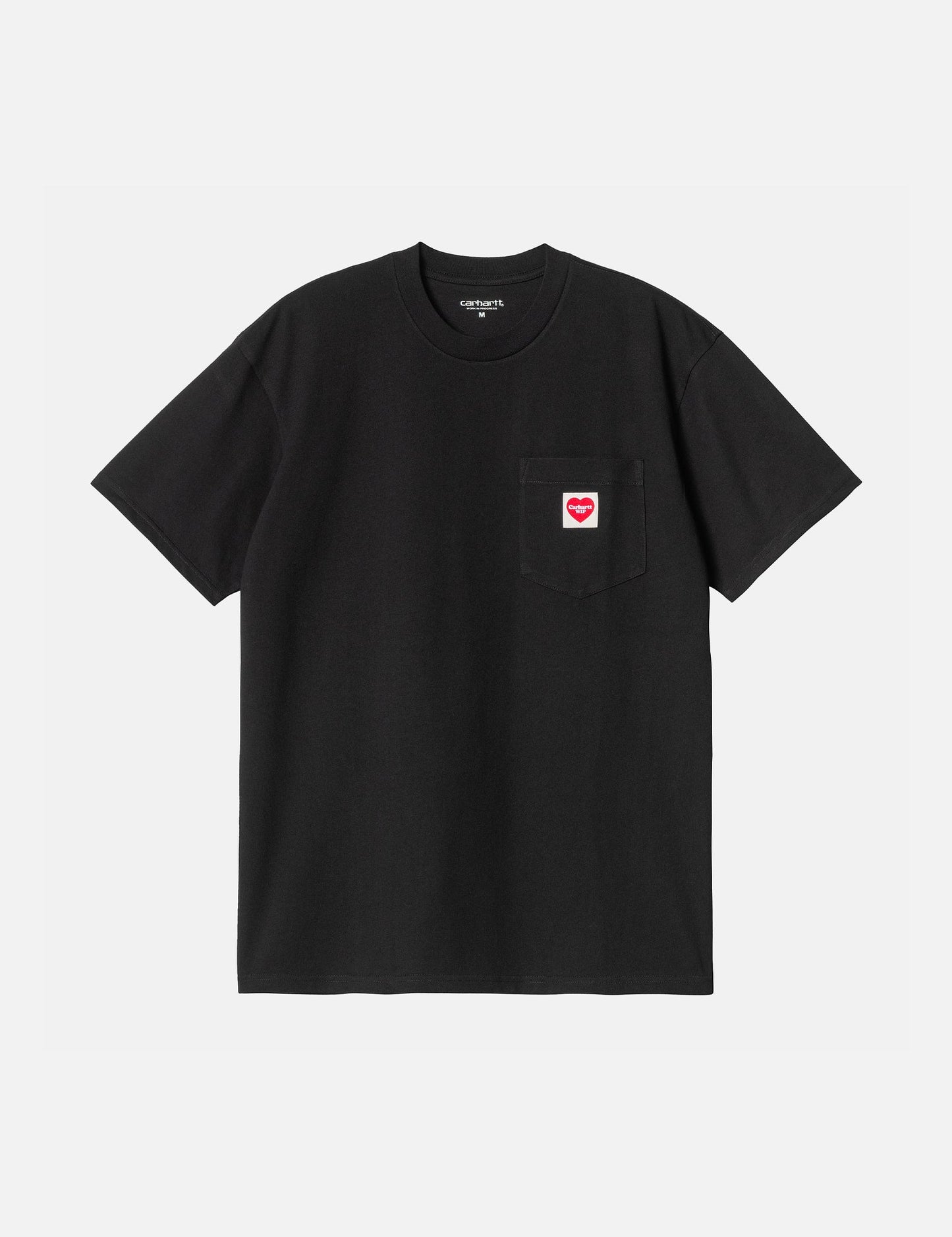 T-shirt Pocket Heart (ample) - Noir