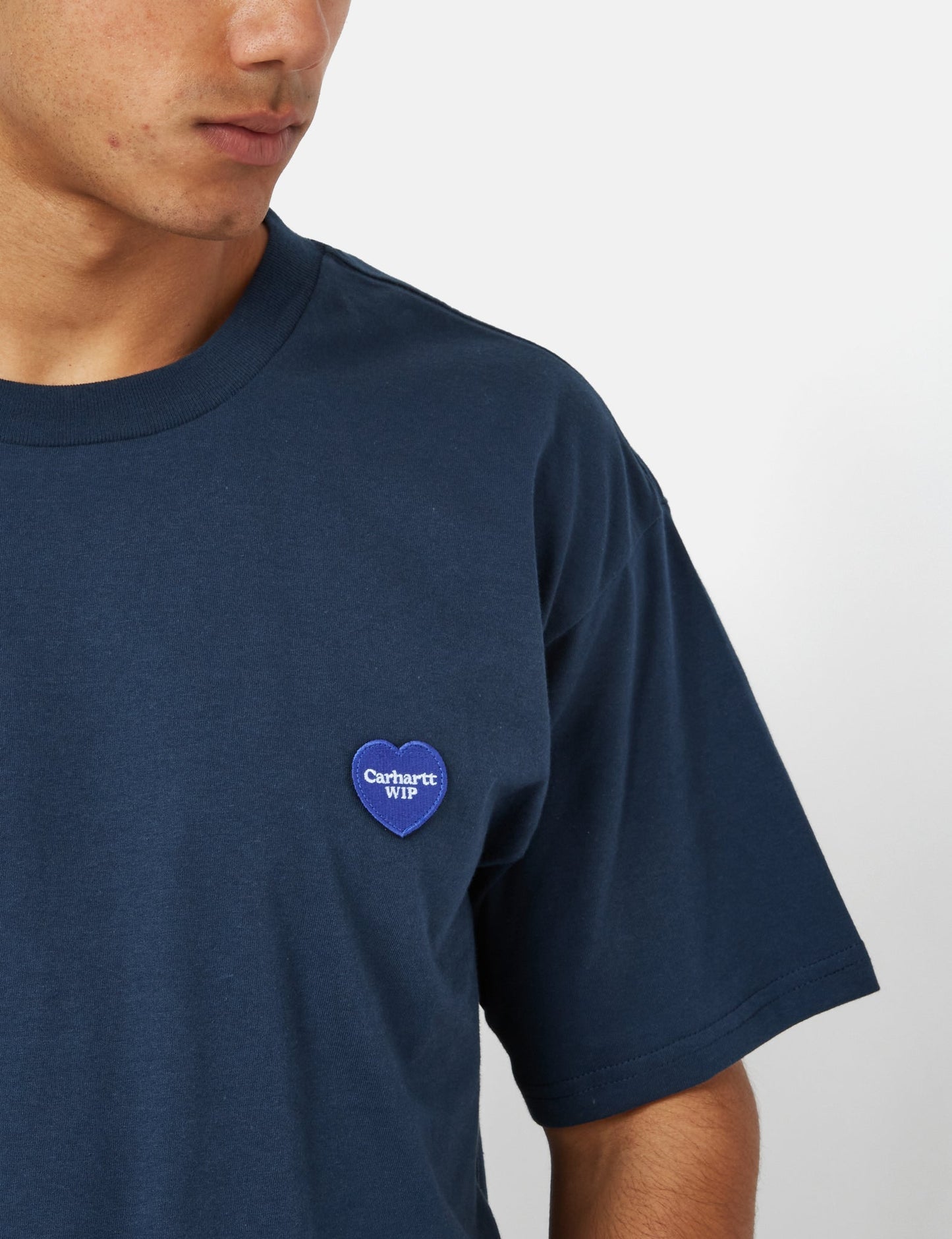Doppelherz T-Shirt (Bio) - Blau