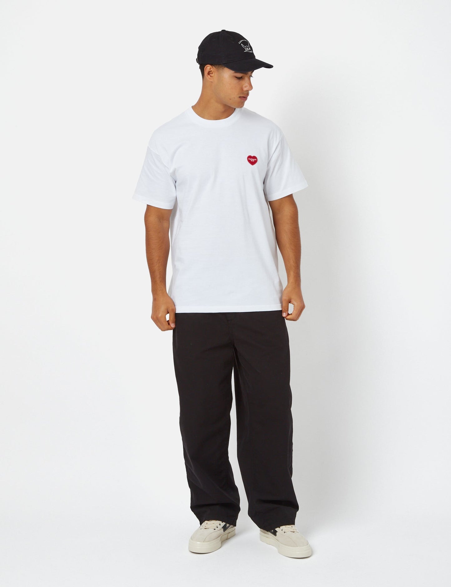 T-Shirt mit Doppelherz (Bio) – Weiß