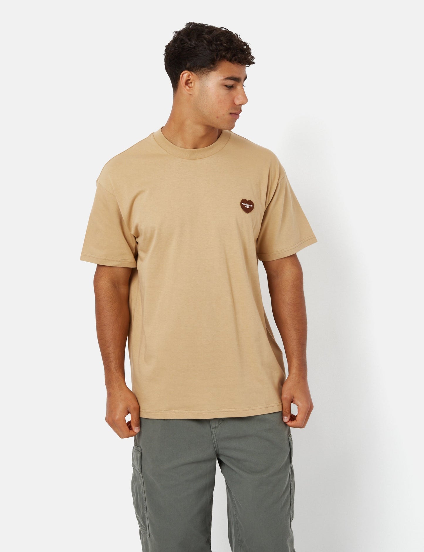 T-shirt Double Cœur (Bio) - Marron Hamilton Poussiéreux