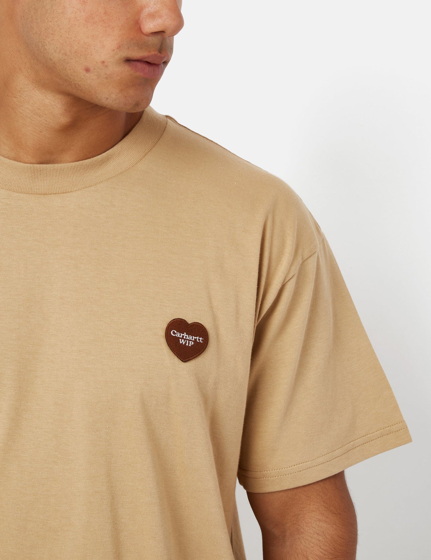 T-shirt Double Cœur (Bio) - Marron Hamilton Poussiéreux
