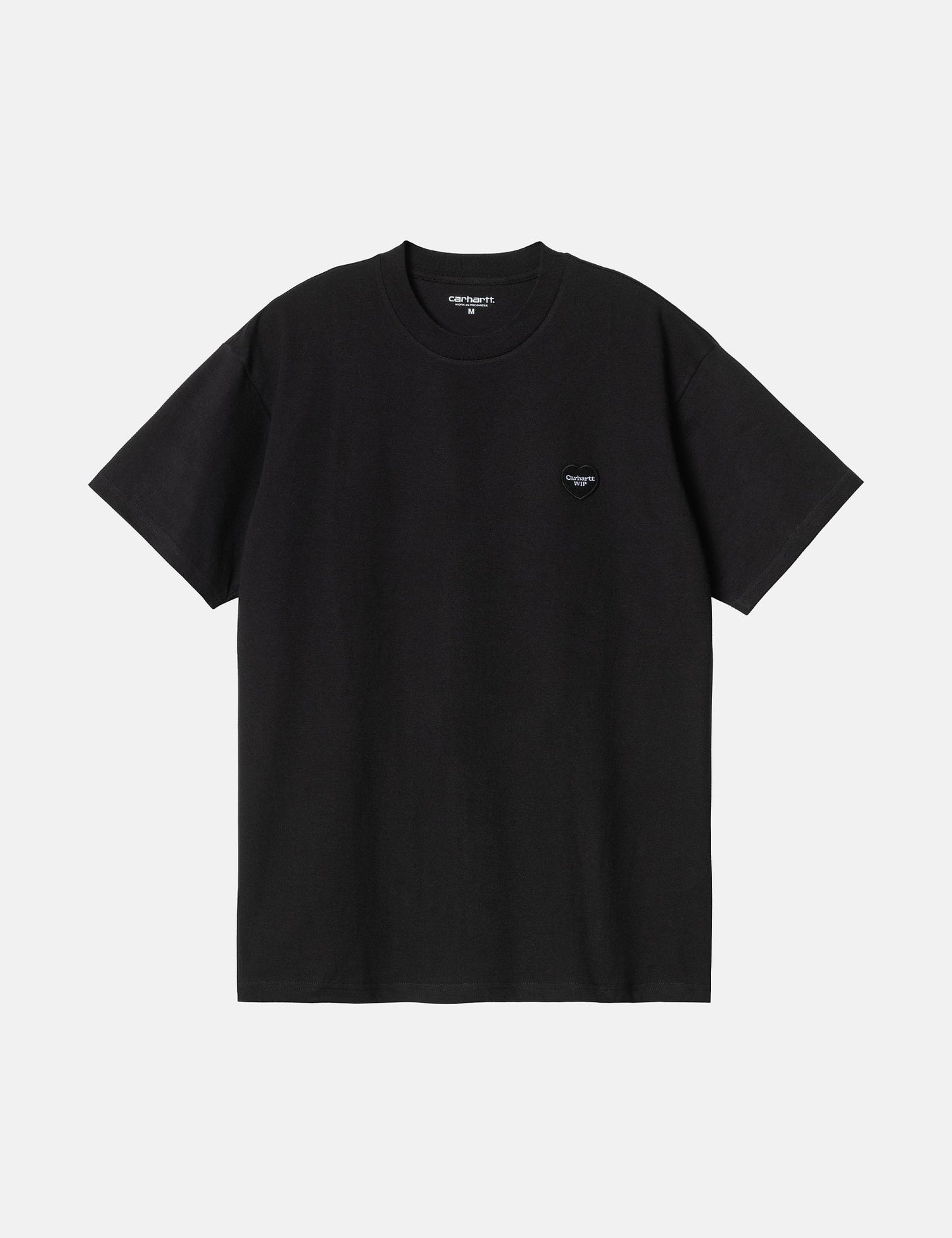 T-Shirt „Doppeltes Herz“ (Bio) – Schwarz