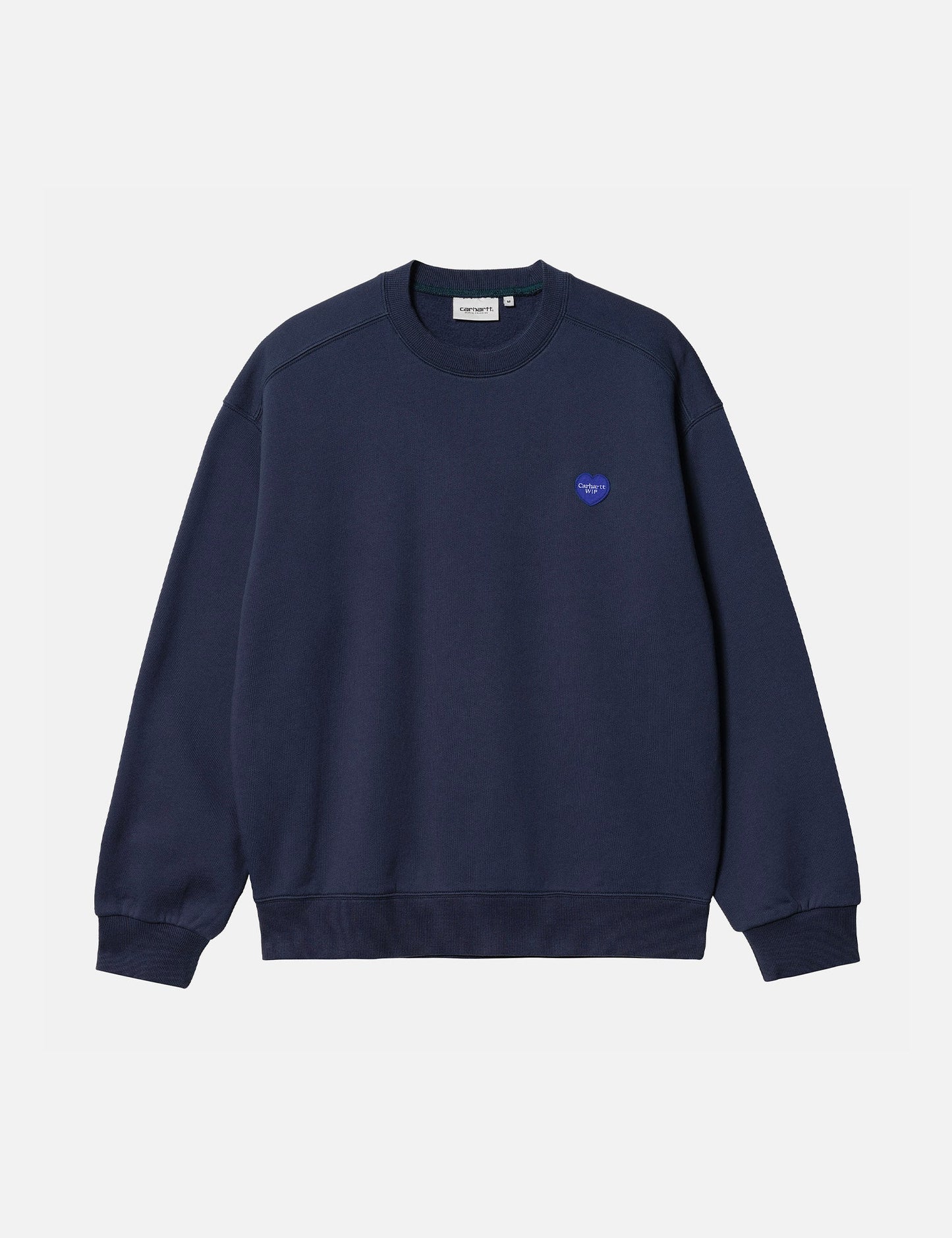 Sweatshirt mit Herz-Applikation – Aschgrau meliert