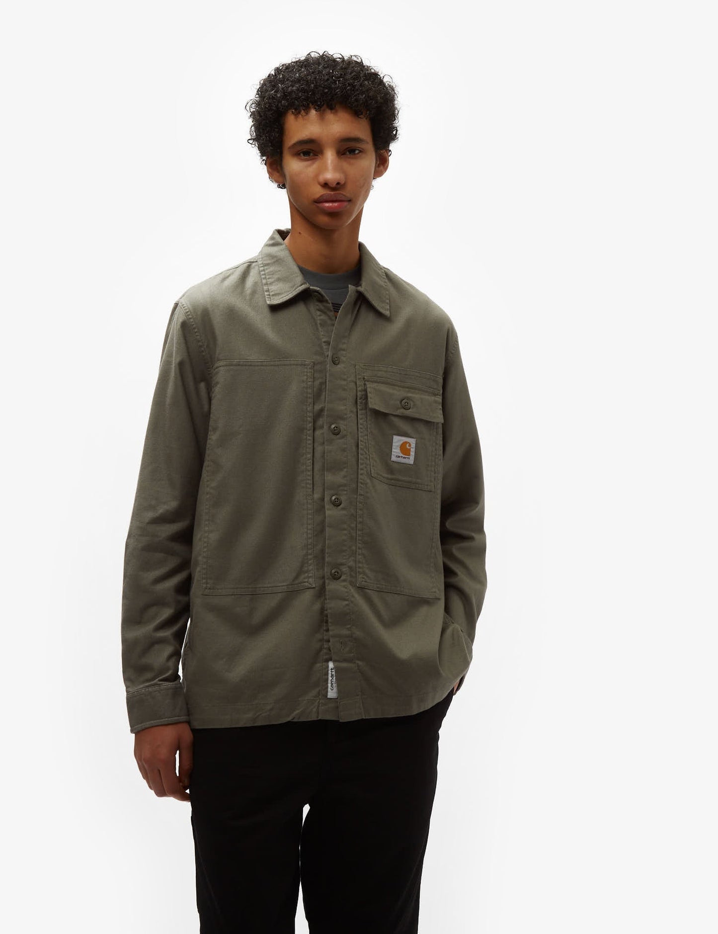 Chemise à manches longues Charter (ample) - Vert fumée