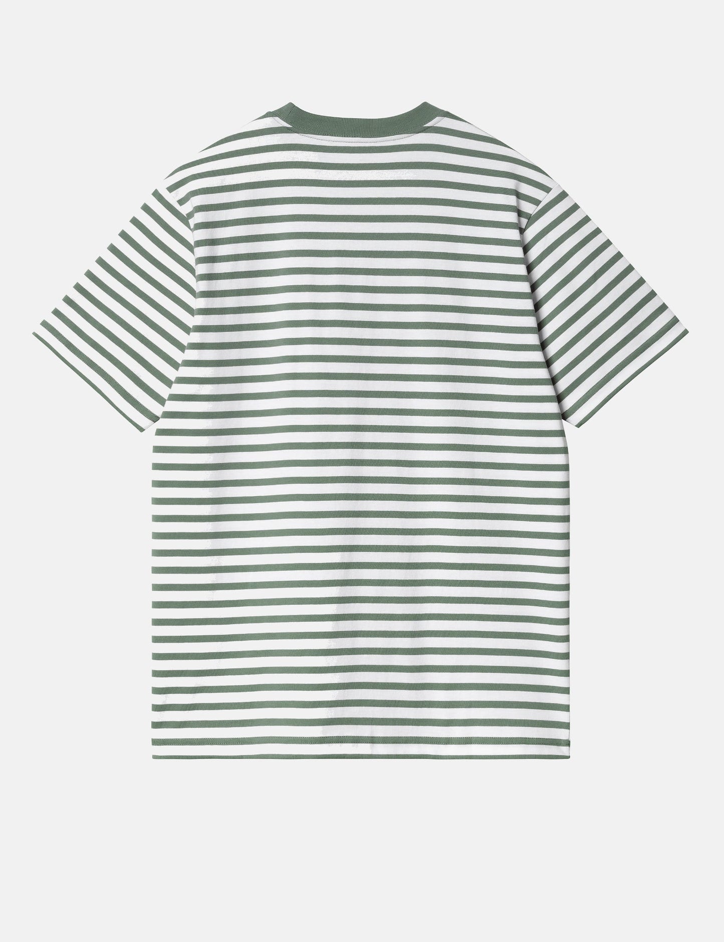 T-shirt Seidler à Poche Rayée - Vert Park/Blanc