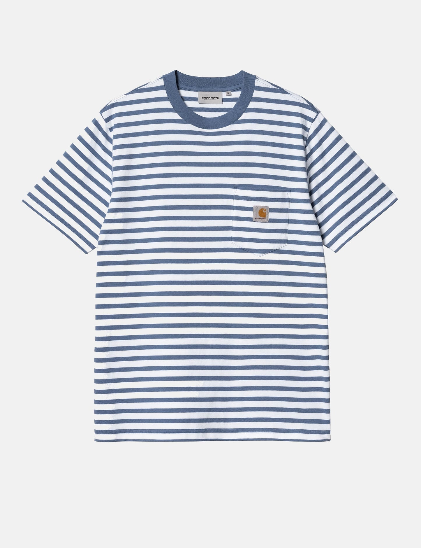 T-shirt Seidler à Poche Rayée - Bleu Sorrente