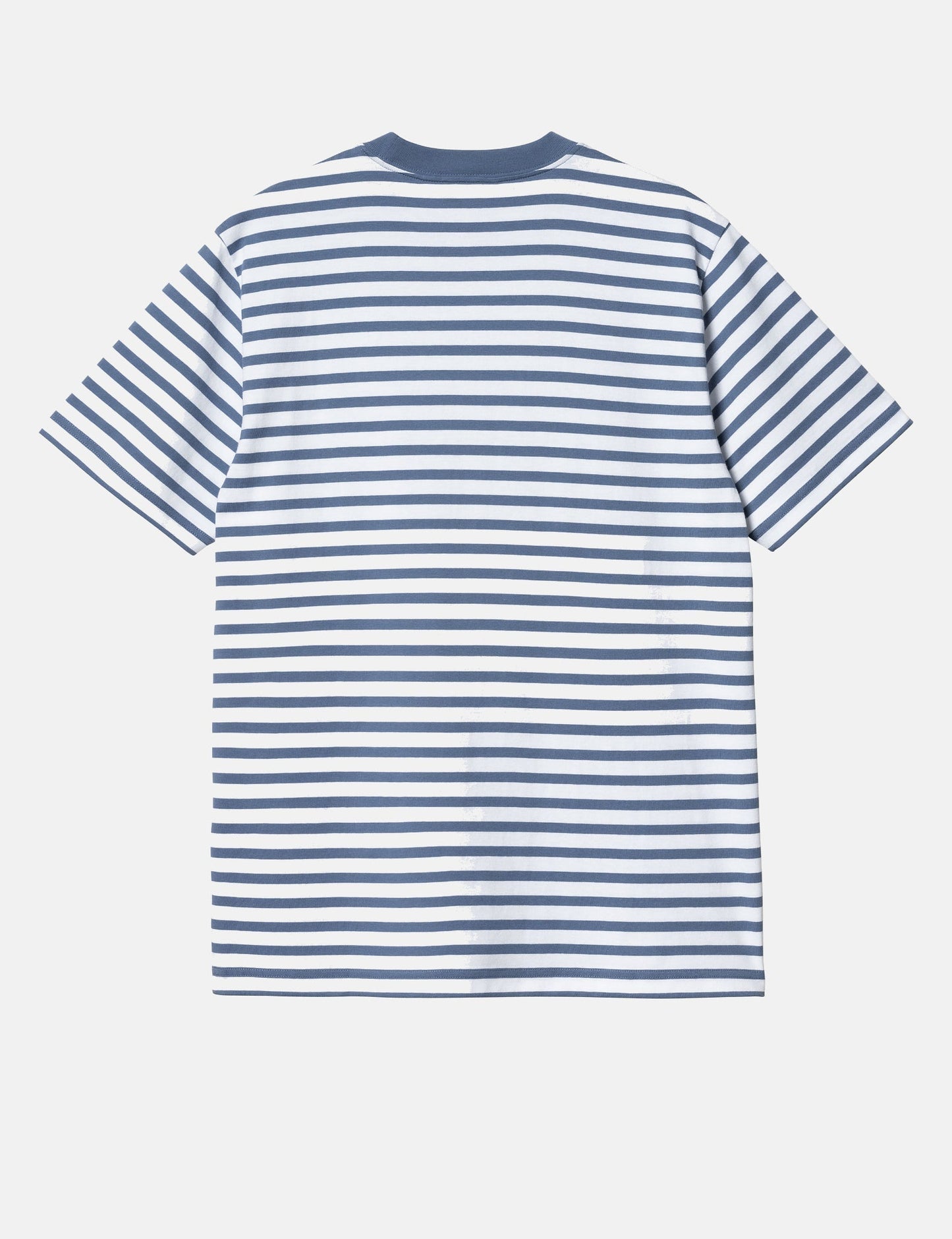 T-shirt Seidler à Poche Rayée - Bleu Sorrente