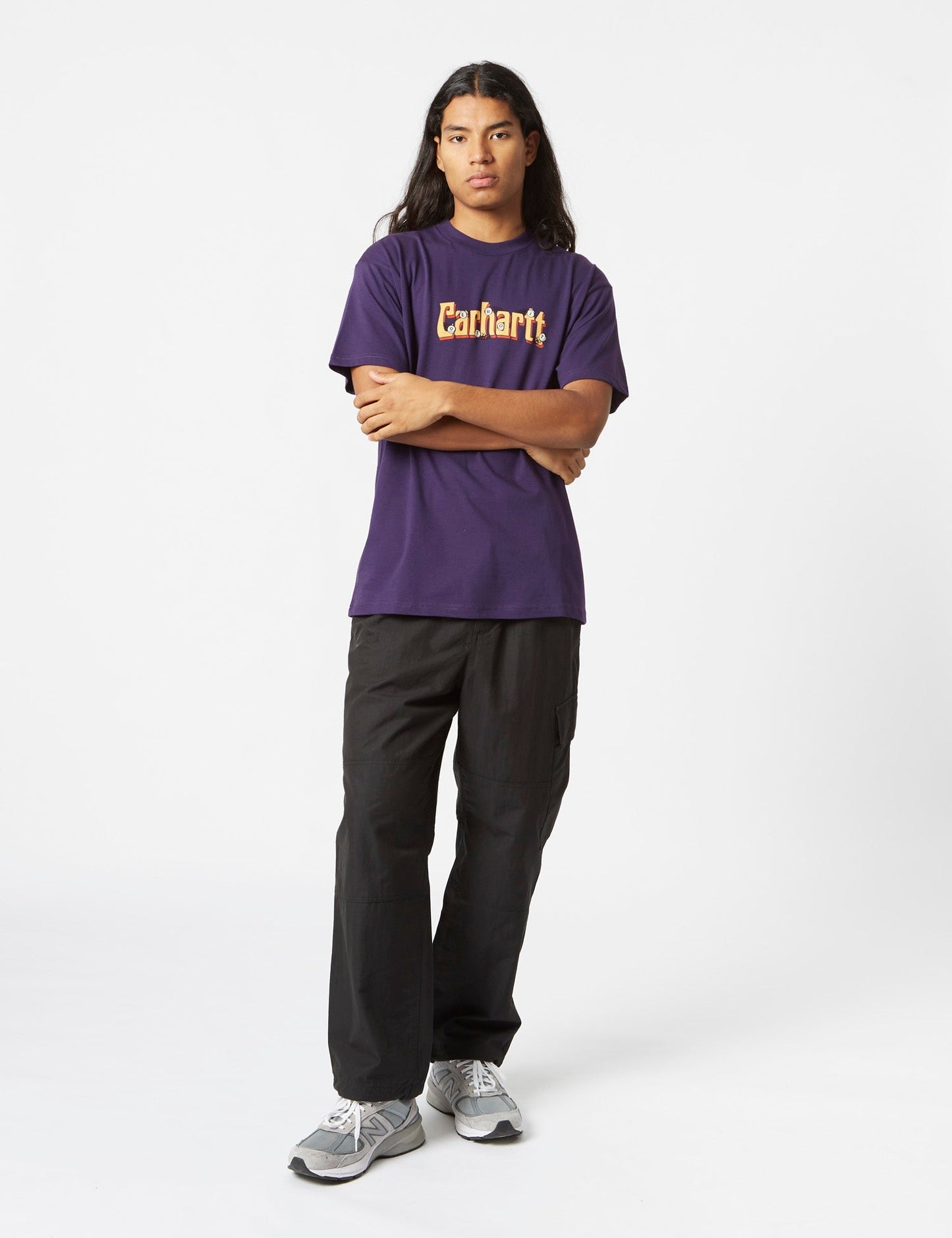 T-shirt Spin Script (ample) - Violet cassis