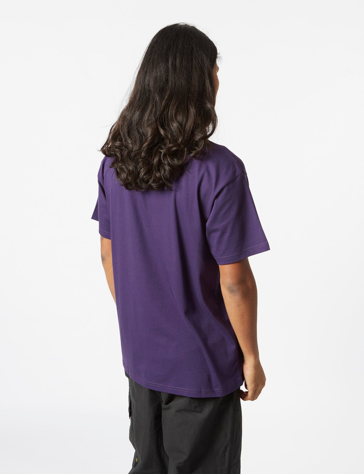 T-shirt Spin Script (ample) - Violet cassis