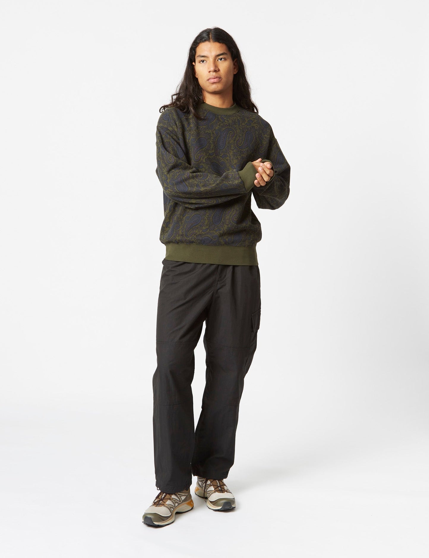 Sweat-shirt Paisley (Imprimé Paisley) - Vert végétal