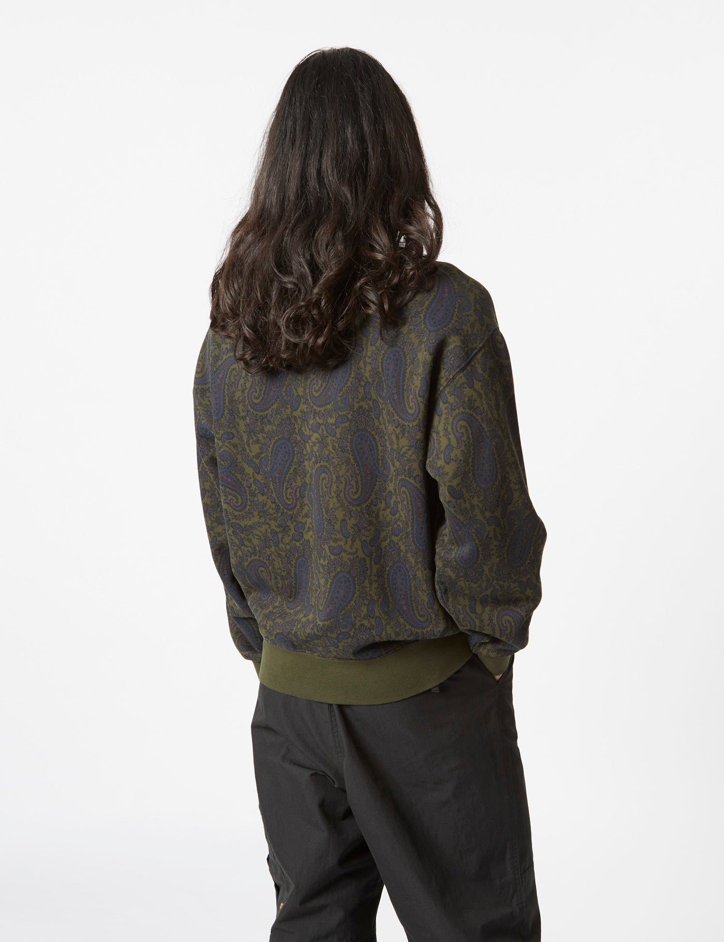 Sweat-shirt Paisley (Imprimé Paisley) - Vert végétal