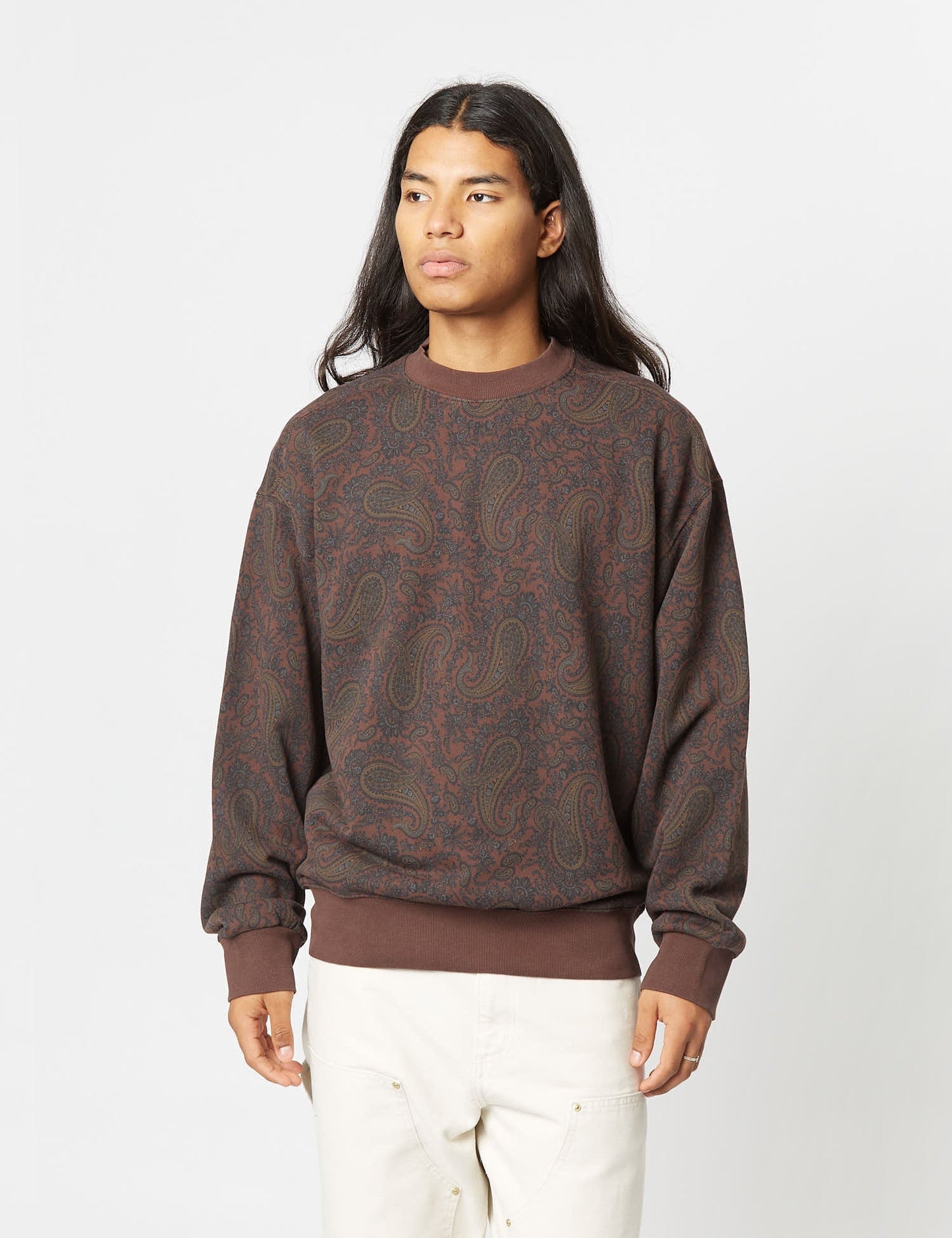 Sweat-shirt Paisley (Imprimé Paisley) - Vert végétal