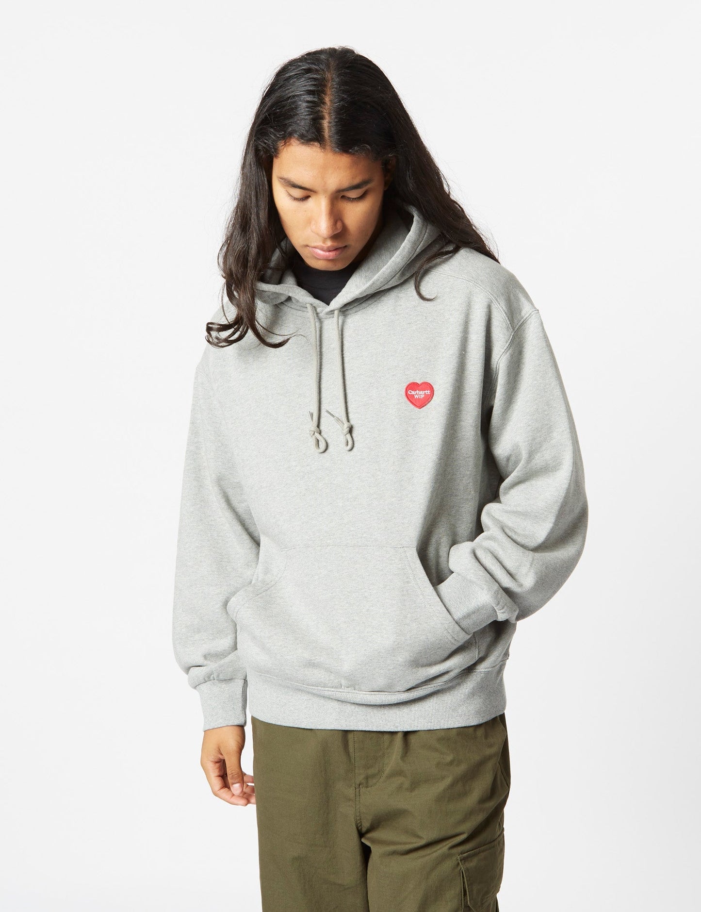 Kapuzenpullover mit Herzaufnäher – Dusty Hamilton Brown