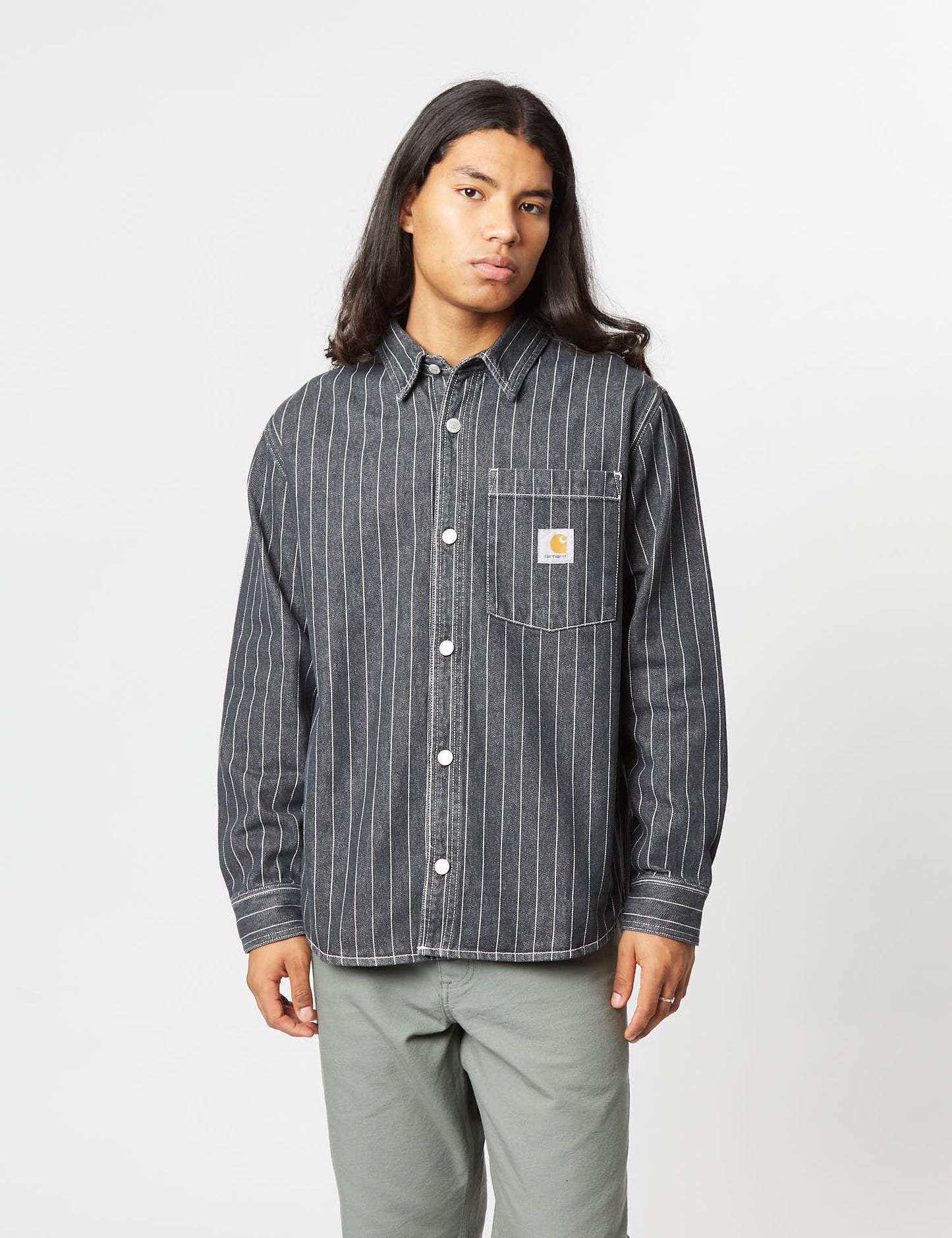 Surchemise Orlean Stripe (Popeline 100 % Coton) - Noir