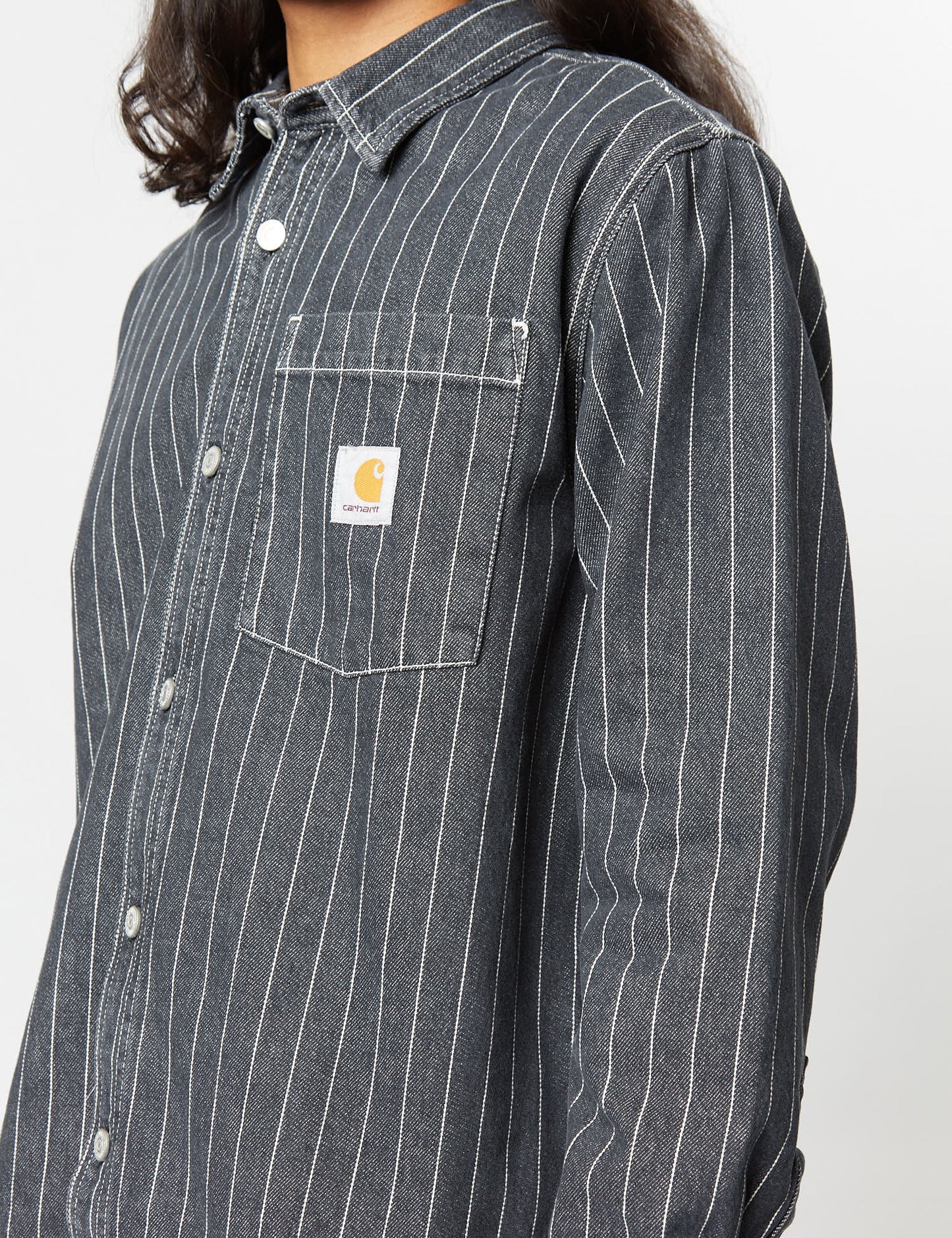 Surchemise Orlean Stripe (Popeline 100 % Coton) - Noir