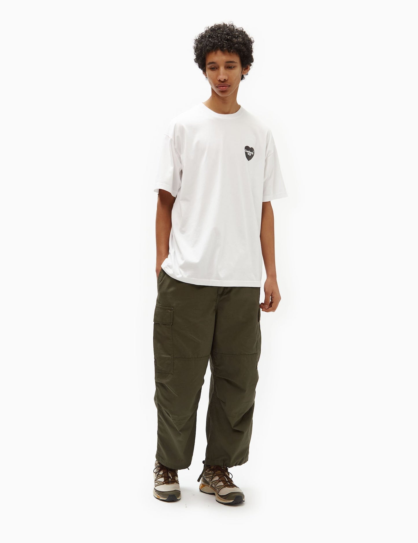 T-shirt bandana cœur (ample) - Blanc