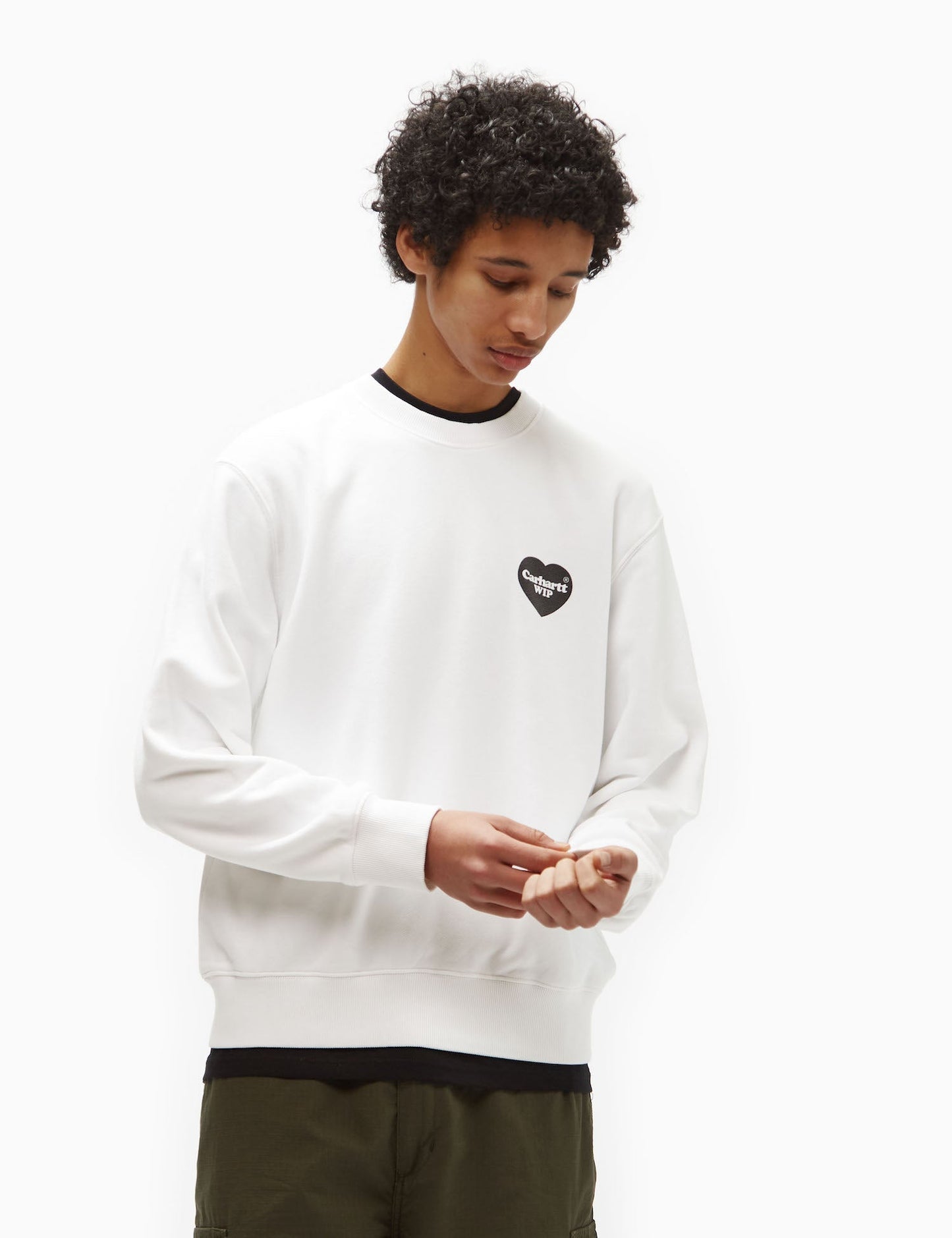 Sweat-shirt Bandana Cœur (ample) - Blanc