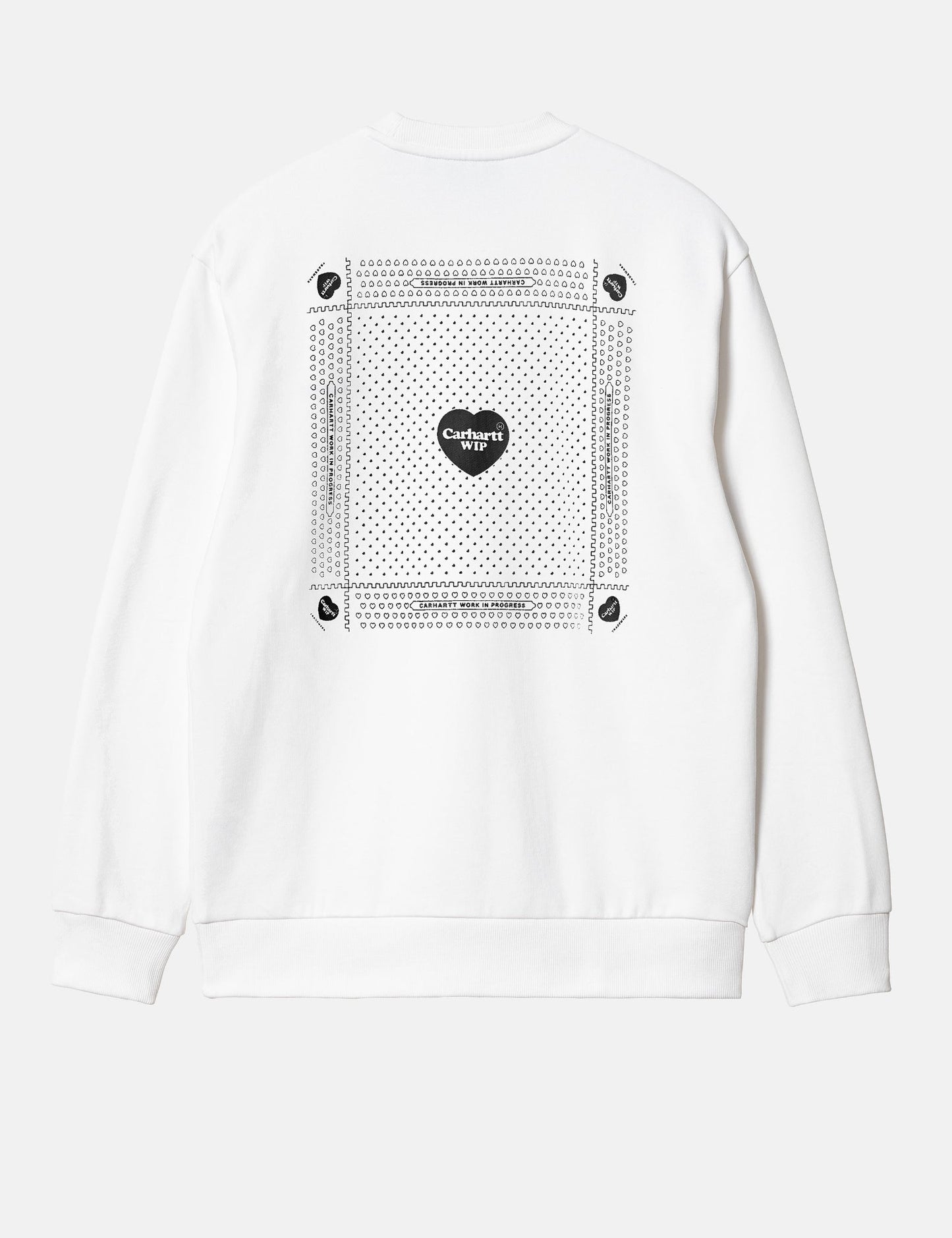 Sweat-shirt Bandana Cœur (ample) - Blanc